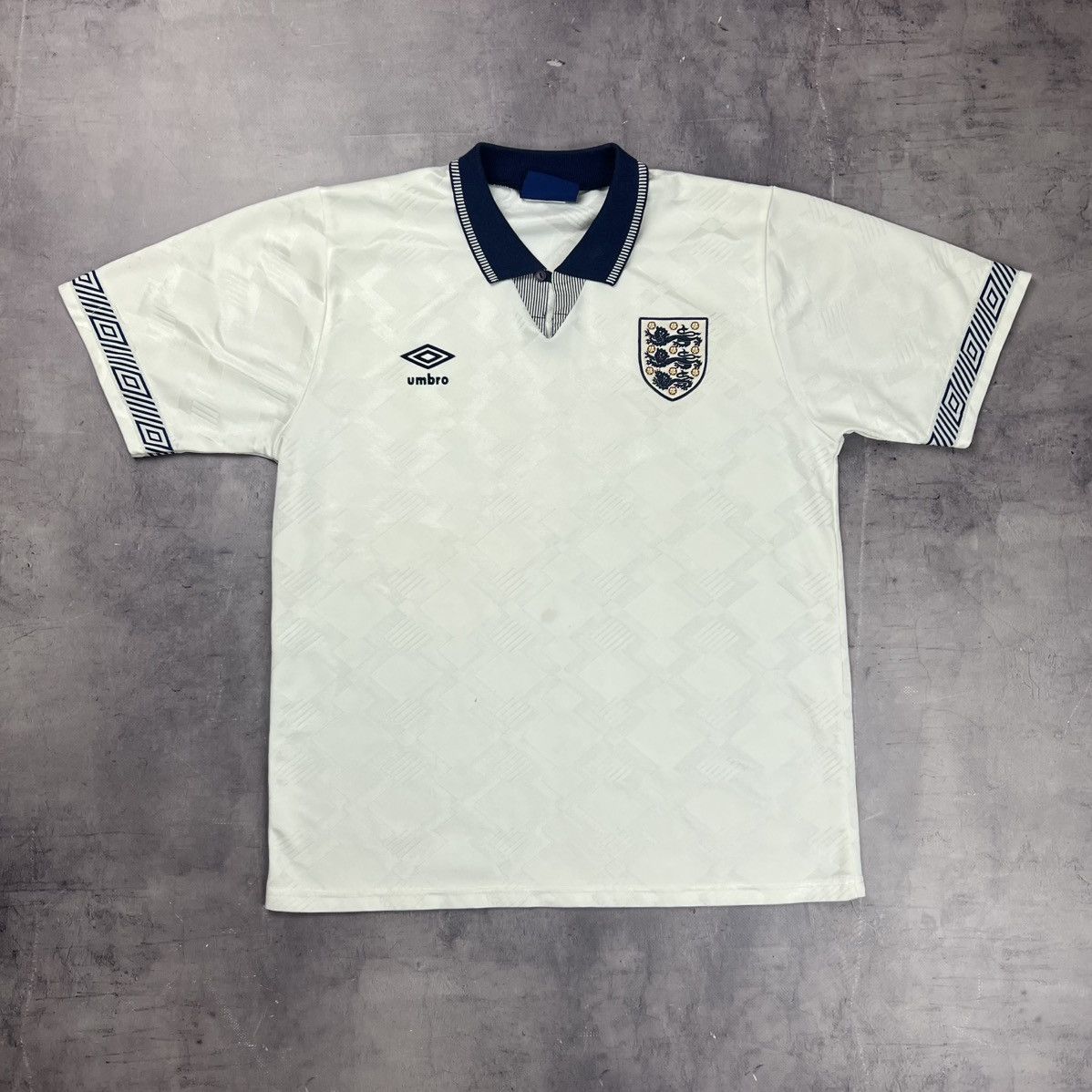 Umbro Rare! England Umbro 1990/92 Soccer Jersey Shirt 90s Size US M / EU 48-50 / 2 - 2 Thumbnail