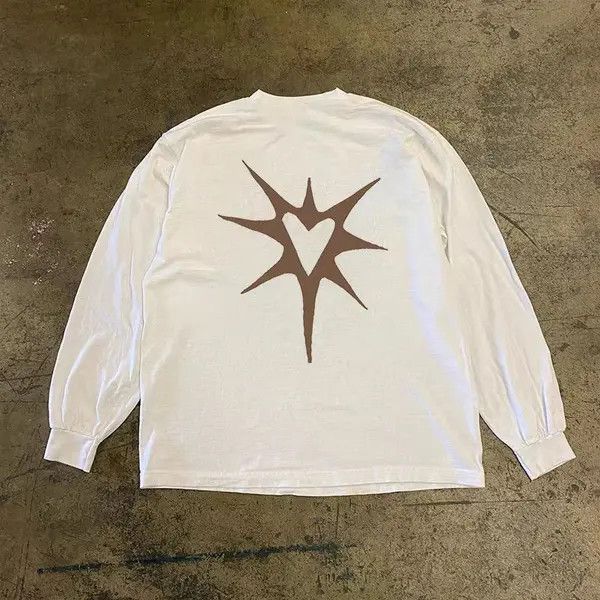 Japanese Brand Adachi x Iken Heart pattern casual retro long sleeve t-shirt Size US L / EU 52-54 / 3 - 4 Thumbnail