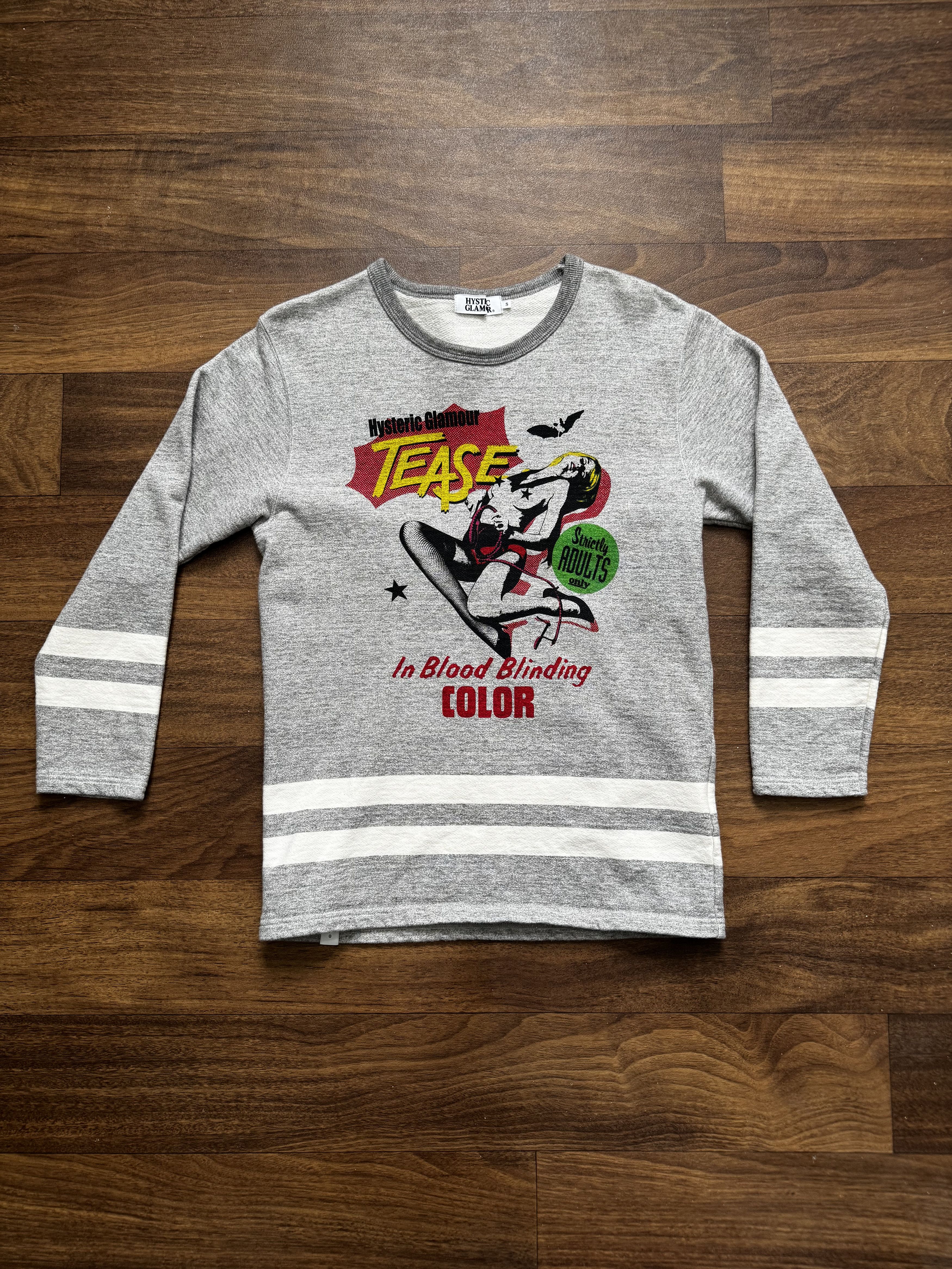 Hysteric Glamour “Tease” 3/4 Sleeve Graphic Crewneck