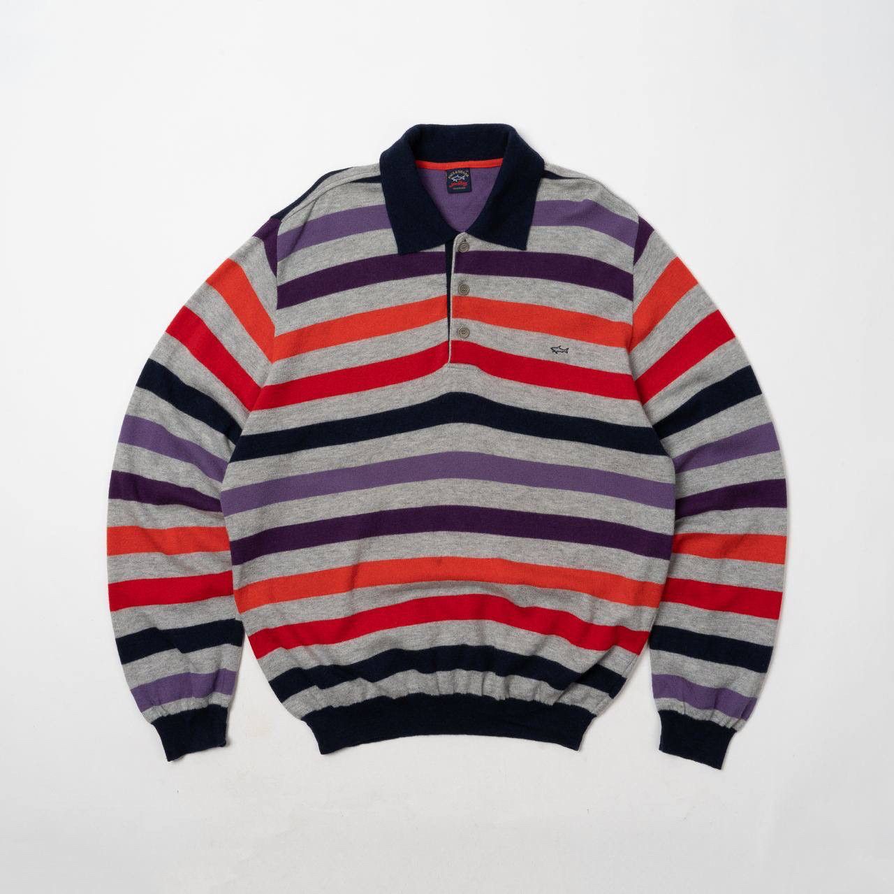Paul & Shark 🔵PAUL & SHARK Yachting Striped Wool Jumper Sweater Polo Size US XL / EU 56 / 4 - 1 Thumbnail