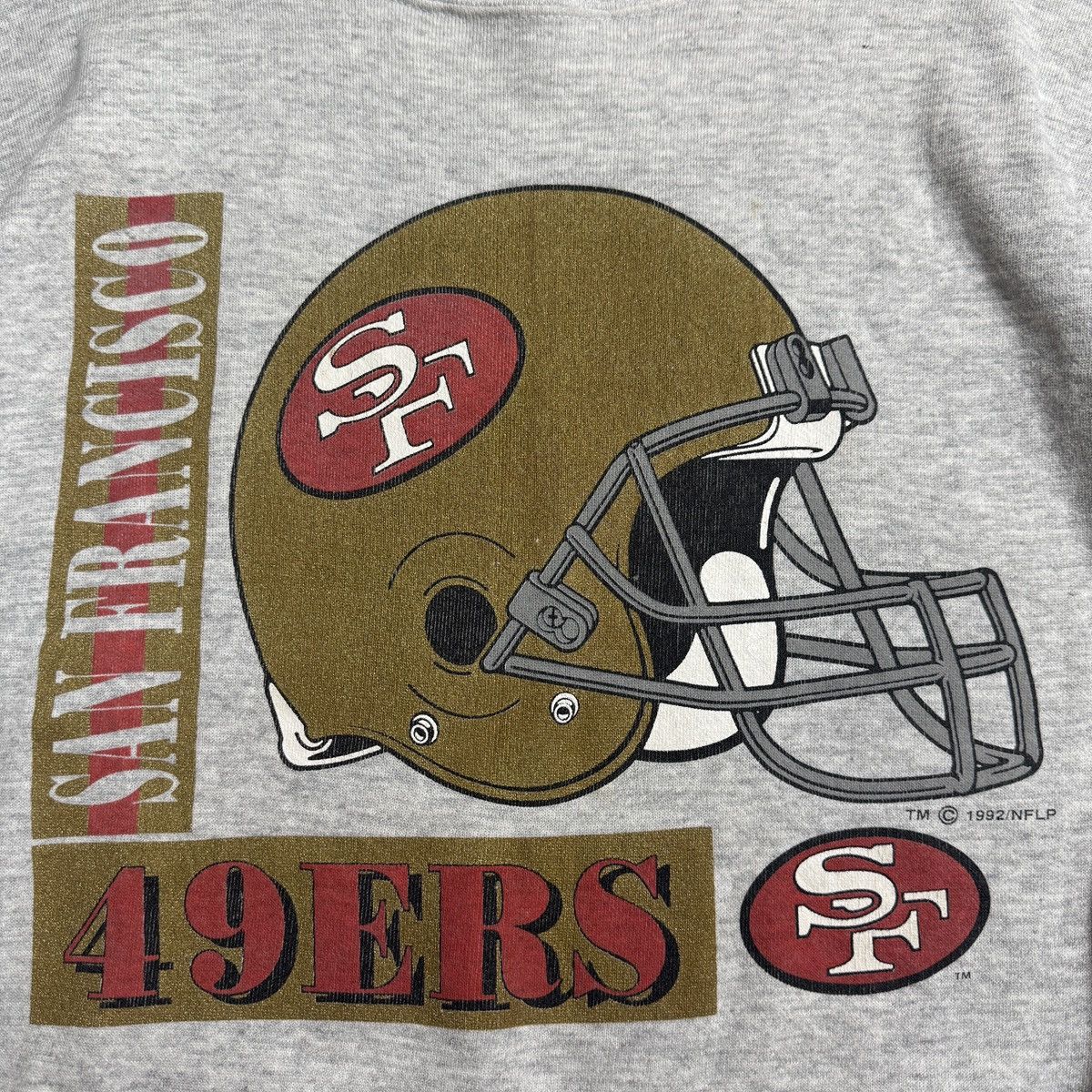 NFL Vintage 1992 San Francisco 49ers Logo Sweatshirt 90s NFL Size US L / EU 52-54 / 3 - 3 Thumbnail