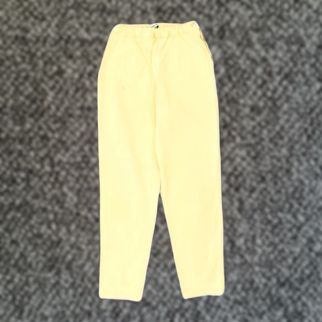 Vintage MARINA SPORT Womens Tapered Casual Trousers Yellow Cotton W30 L30 MT04 Size 30" / US 8 / IT 44 - 1 Thumbnail