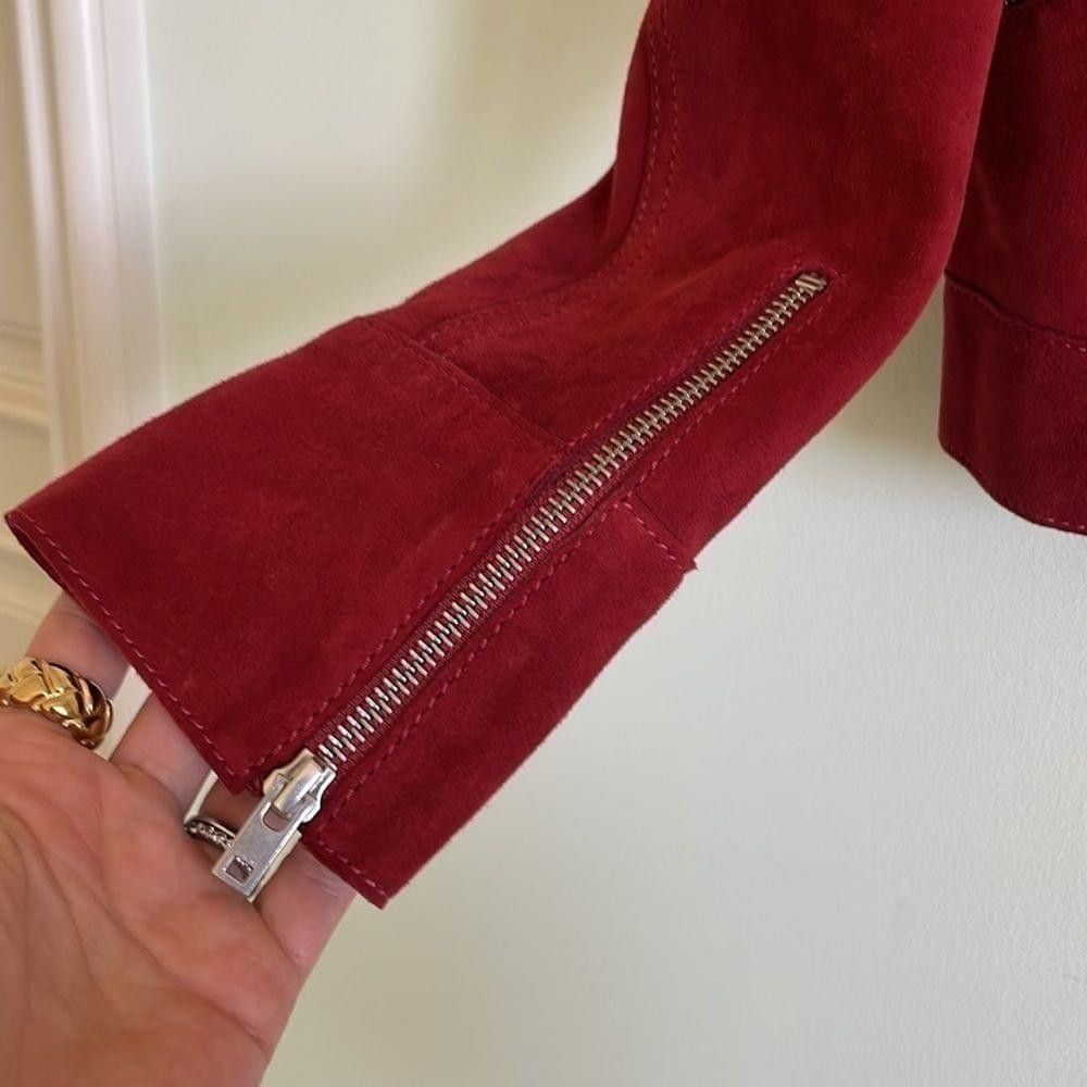 Iro IRO Tatiana Leather Jacket in Red Size 40 (French) Size M / US 6-8 / IT 42-44 - 4 Thumbnail