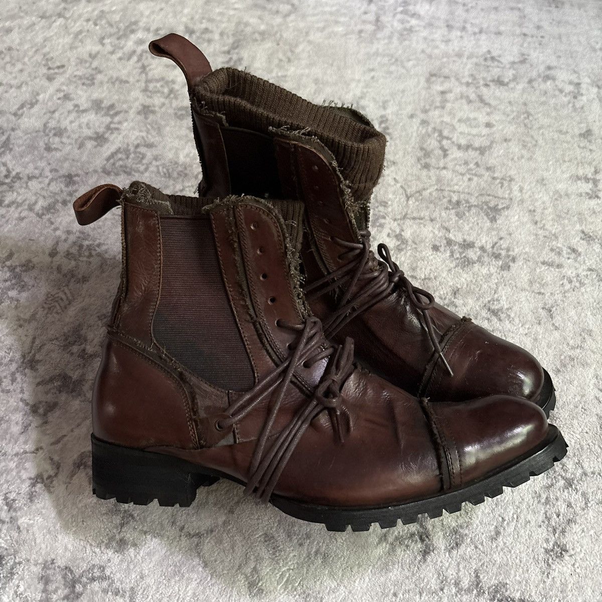 Alfredo Bannister Alfredo Bannister Sock Layered Leather Chelsea 