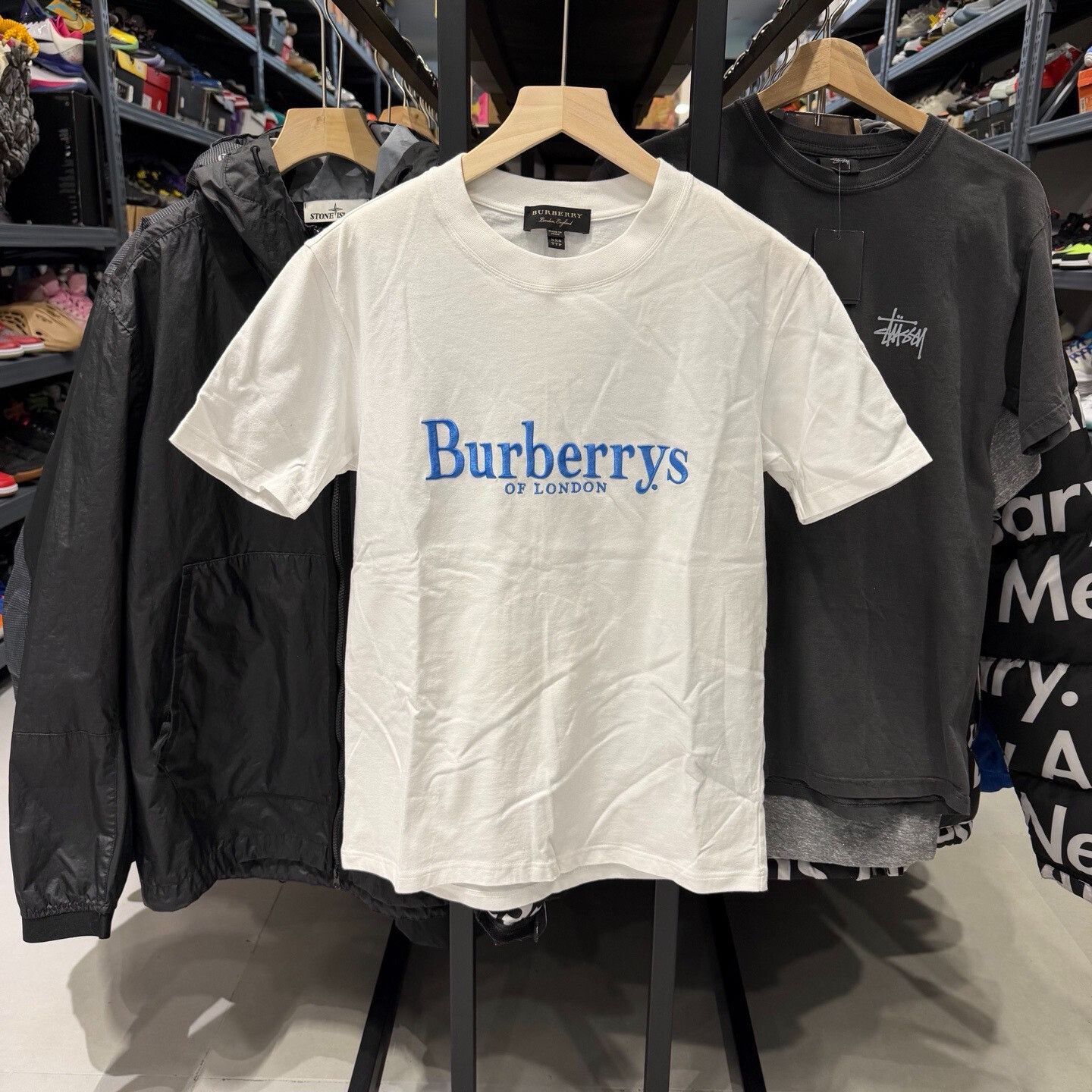Burberry Burberry Blue White Short Sleeve T-shirt Size XXS / US 00 / IT 34 - 1 Thumbnail