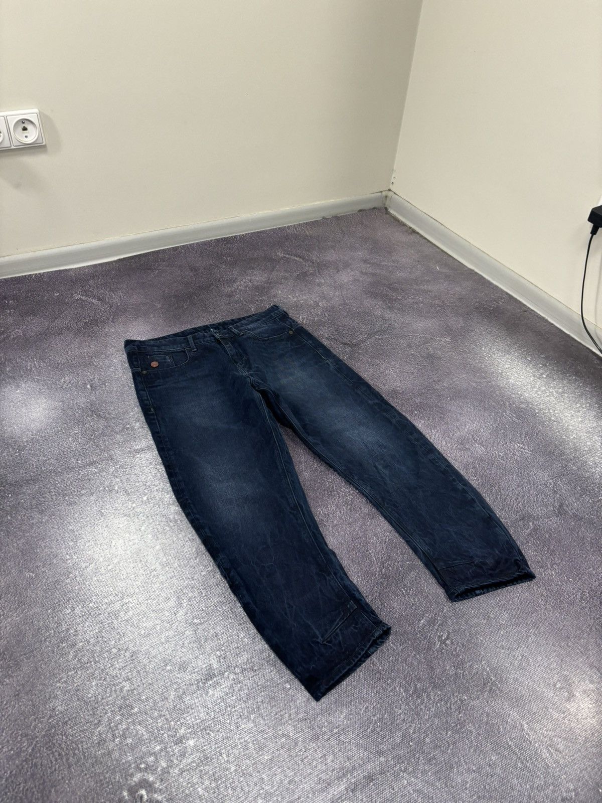 G-Star Vintage G-Star Raw Y2K Avant Garde Cropped Tapered Jeans Size US 27 - 9 Thumbnail