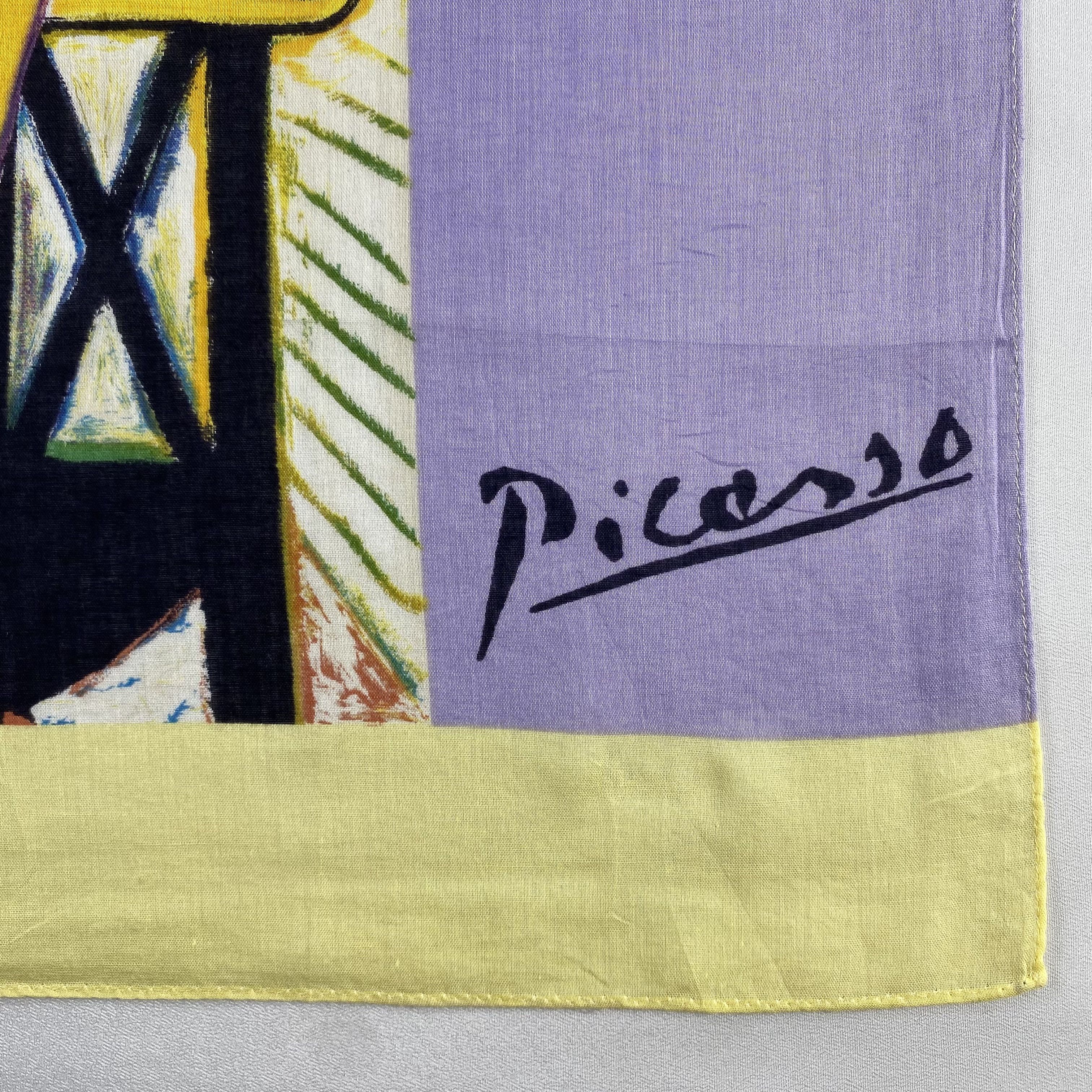 Vintage Picasso Bandana/ Handkerchief / Neckerchief-P1696 Size ONE SIZE - 3 Thumbnail