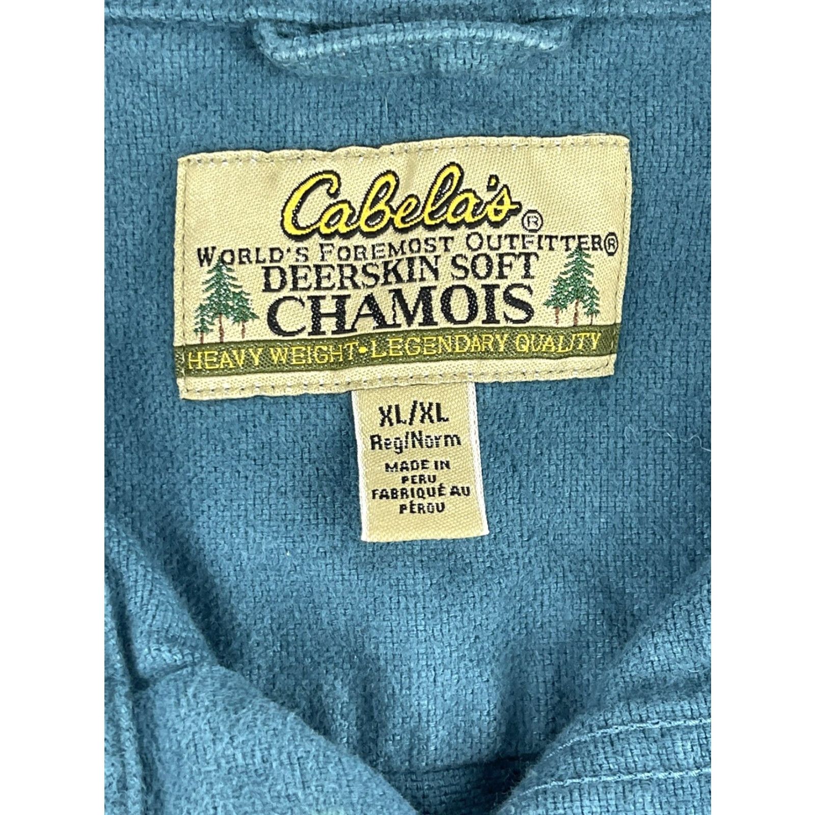 Vintage VINTAGE Cabelas Outdoor Chamois Button-Up Shirt Blue XL Mens Size US XL / EU 56 / 4 - 3 Thumbnail