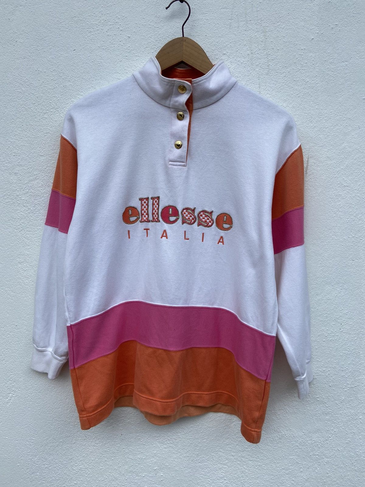 Ellesse Vintage Ellese sweatshirt Ellese half button Size M / US 6-8 / IT 42-44 - 1 Thumbnail