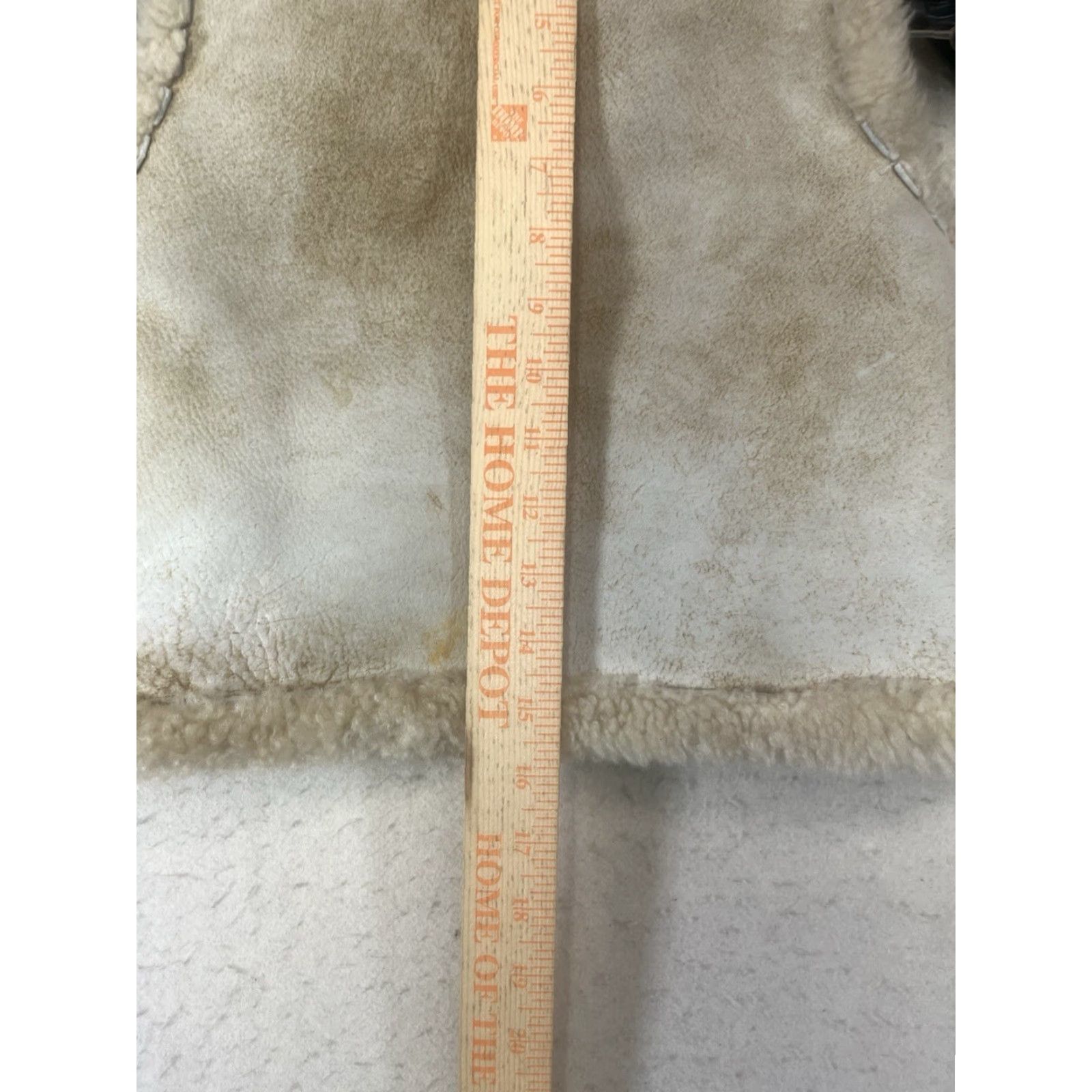 Vintage VINTAGE Overland Vest Women L Beige Leather Shearling Mid-Length Casual Fall Winter Spring Size L / US 10 / IT 46 - 4 Thumbnail