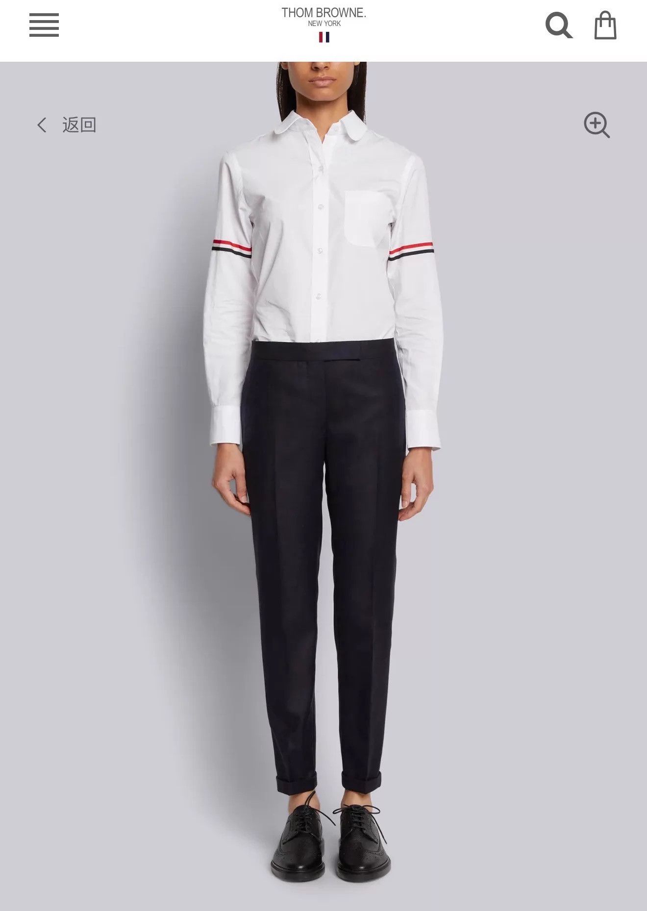 Thom Browne Thom Browne Women's Classic Navy Gold Button Wool Trousers36 Size 25" / US 0 / IT 36 - 8 Thumbnail
