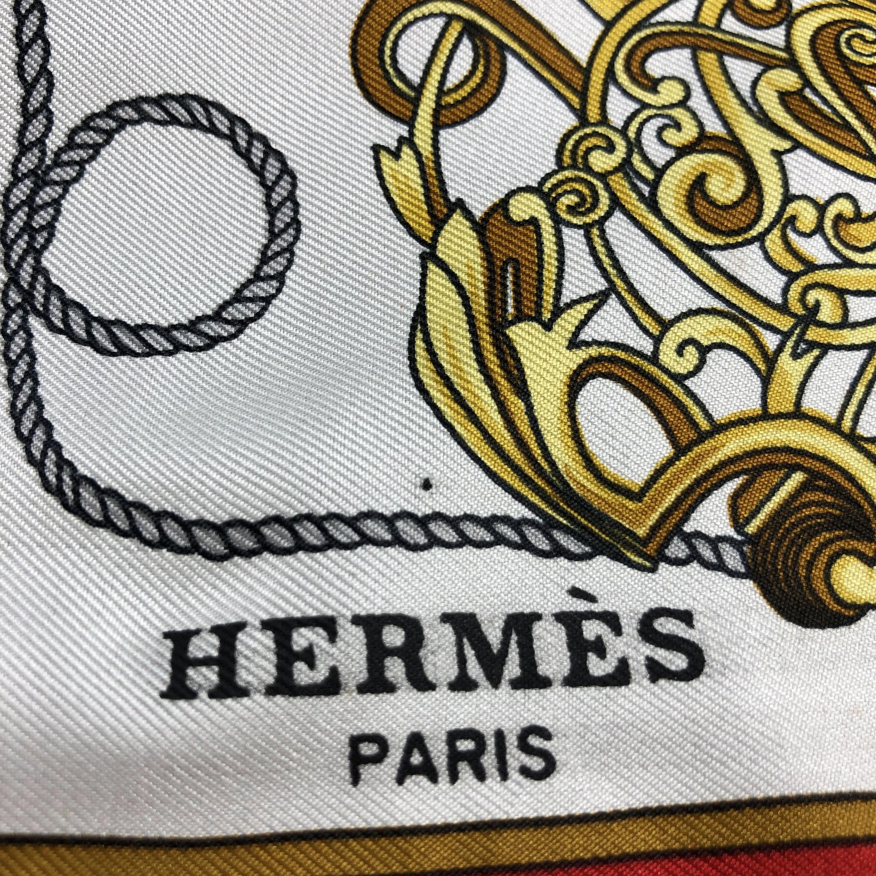 Japanese Brand Hermes Les Clefs Silk Scarf Baroque Avant-Garde Keys -M387 Size ONE SIZE - 5 Thumbnail