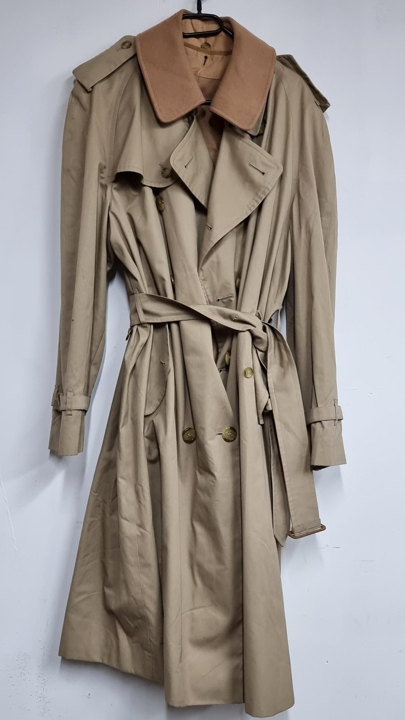 image of Burberry Trench-Coat, Wool Lined in Brown Tan, Men's (Size Large)