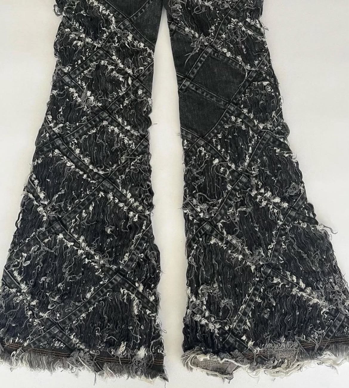 Junya Watanabe Junya Watanabe x Commes Des Garcons Diamond Pattern Jeans Size US 28 / EU 44 - 4 Thumbnail