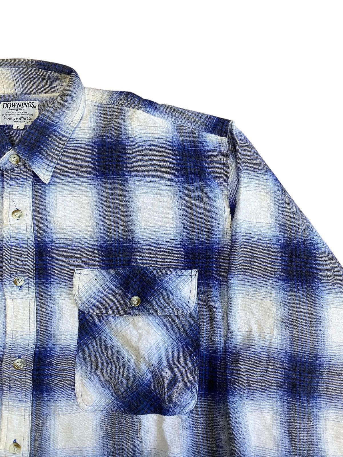 Japanese Brand Downings Flanel Wool Tartan Button-Up Size US L / EU 52-54 / 3 - 2 Thumbnail