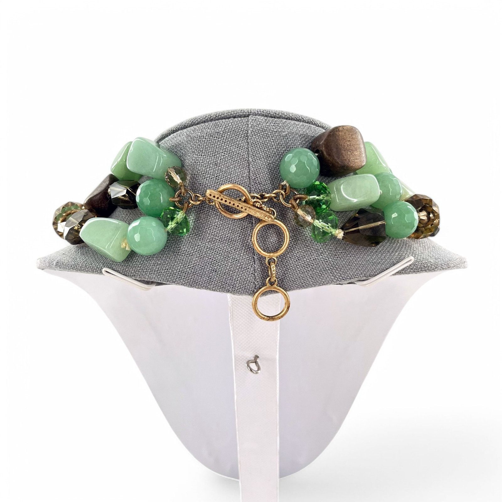 Other Stella & Dot Necklace Chunky Crystal Wood Bead Multi Strand Size ONE SIZE - 3 Thumbnail