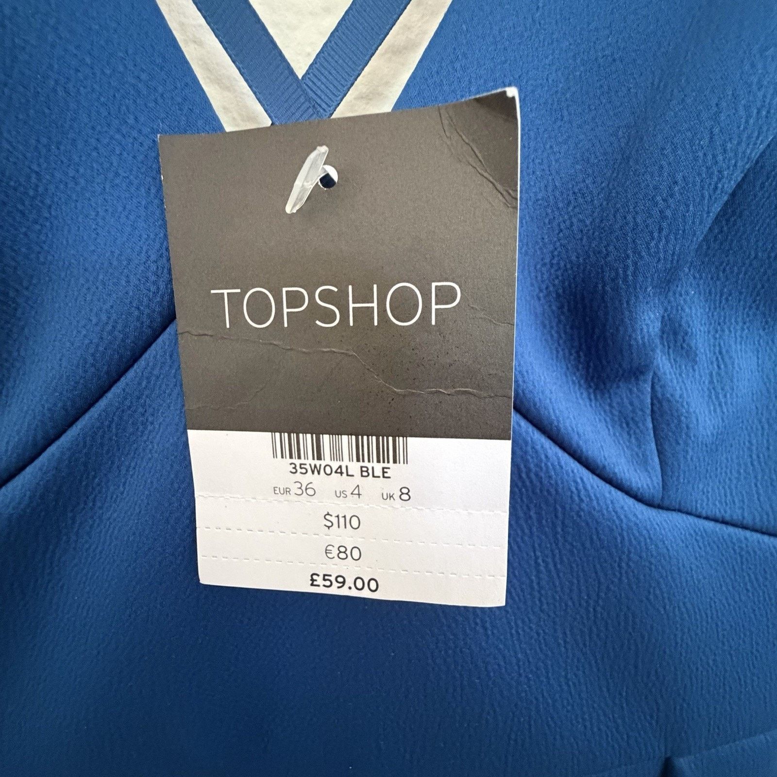 Topshop NWT Topshop Mini Dress Blue V-Neck Strappy Fit & Flare Sz 4 Size S / US 4 / IT 40 - 9 Thumbnail