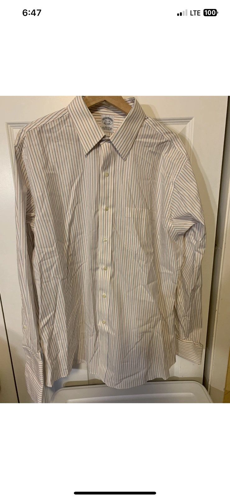 Brooks Brothers Brooks Brothers mens sz 16.5 35 button shirt french cuffs Size US L / EU 52-54 / 3 - 5 Thumbnail