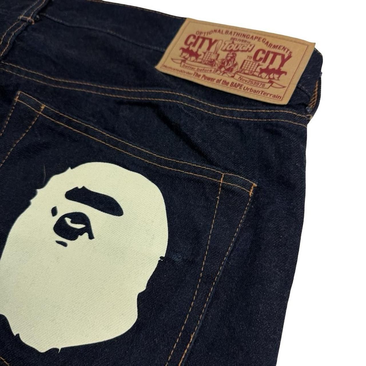 Bape Vintage Bape Ape Head Denim Jeans - Waist: 40 Size US 40 / EU 56 - 8 Thumbnail