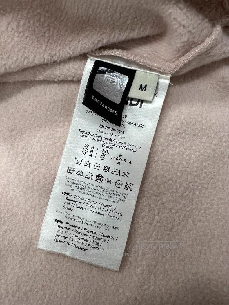 Fendi Fendi Light pink thin fleece round neck, pure cotton fabri Size M / US 6-8 / IT 42-44 - 4 Thumbnail