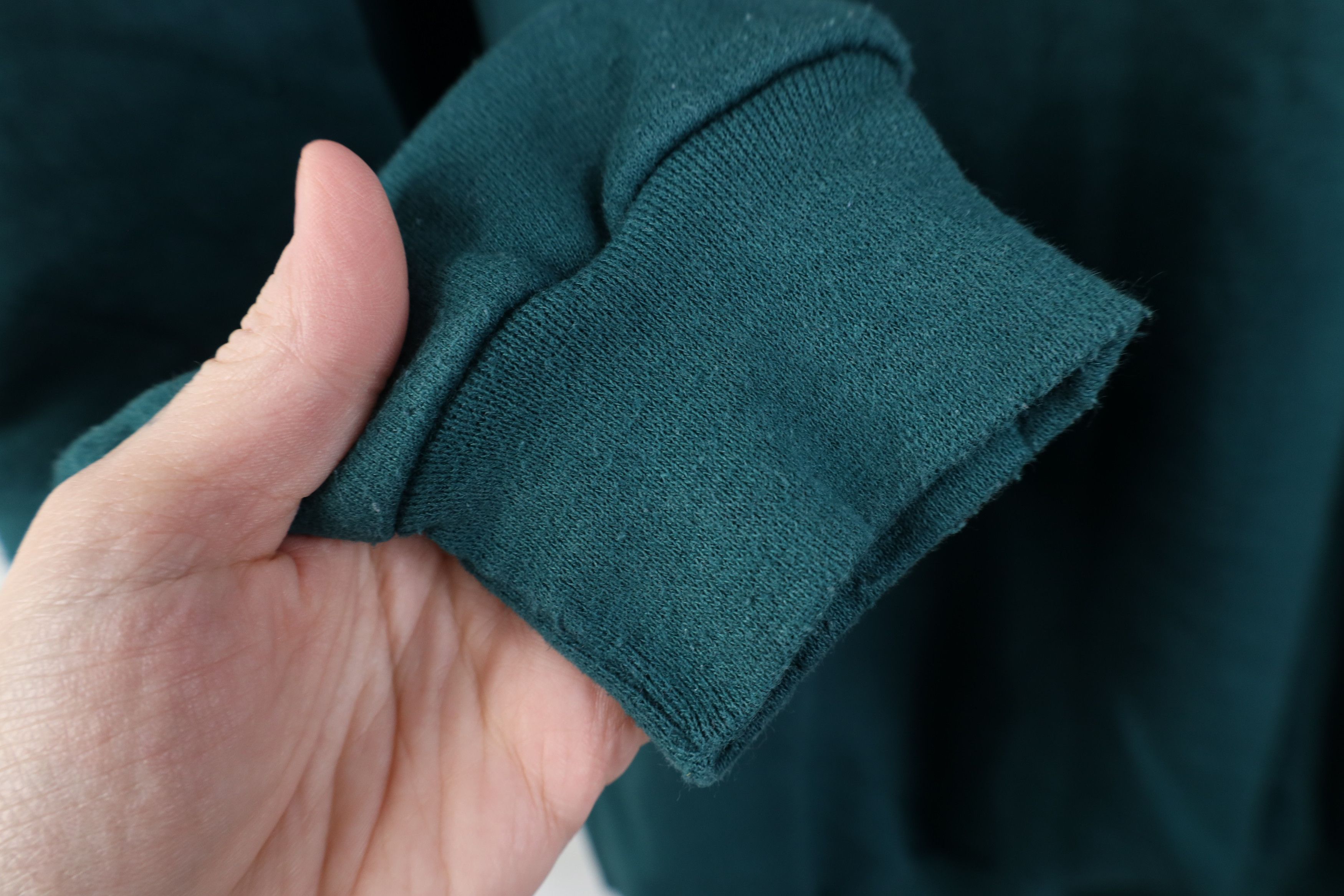 Vintage Vintage 90s Streetwear Faded Blank Crewneck Sweatshirt Green Size US XXL / EU 58 / 5 - 6 Thumbnail