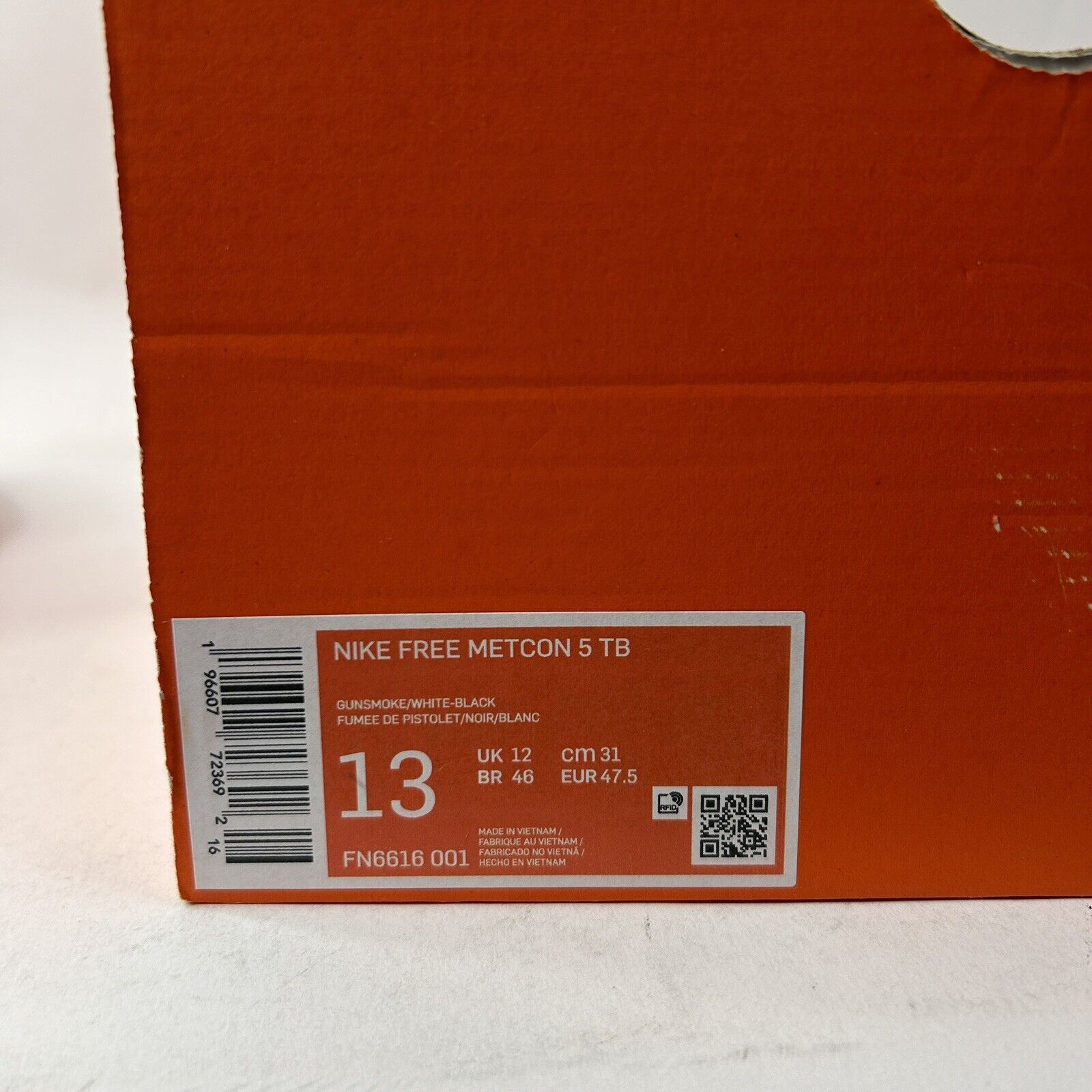 Nike Nike Free Metcon 5 TB “Gunsmoke Grey White Black” 2024 Size US 13 / EU 46 - 5 Thumbnail