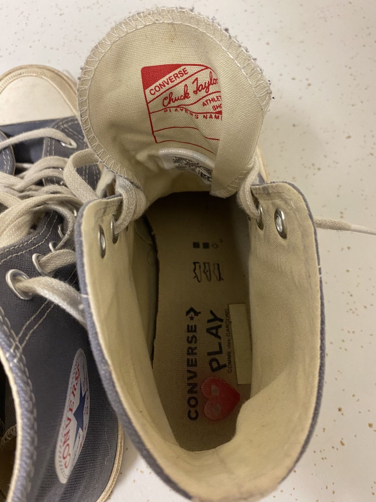 Comme des Garcons Comme Des Garcons Play Converse Chuck Taylor High Shoes Y2K Size US 7 / EU 40 - 8 Thumbnail
