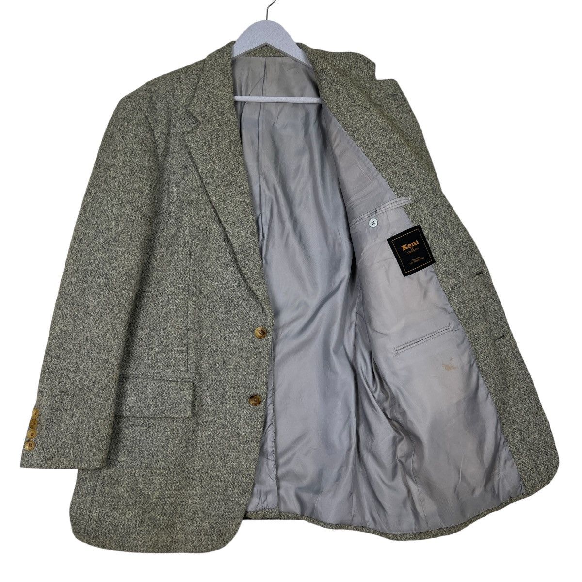 Harris Tweed 🔥 HARRIS TWEED X KENT WOOL COAT JACKET Size US L / EU 52-54 / 3 - 10 Thumbnail
