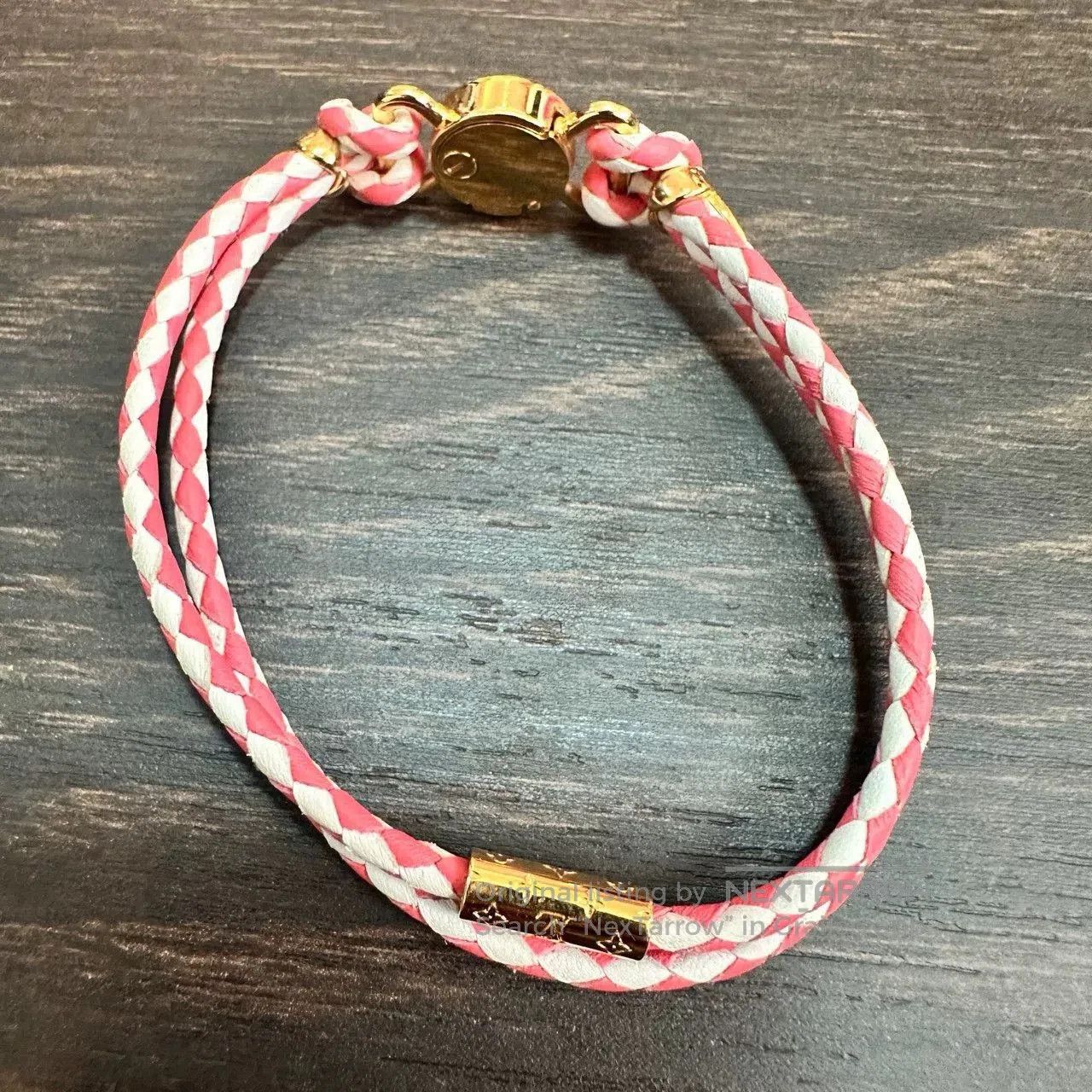 Louis Vuitton Louis Vuitton New Pink Leather Bracelet 17cm. Size ONE SIZE - 3 Thumbnail