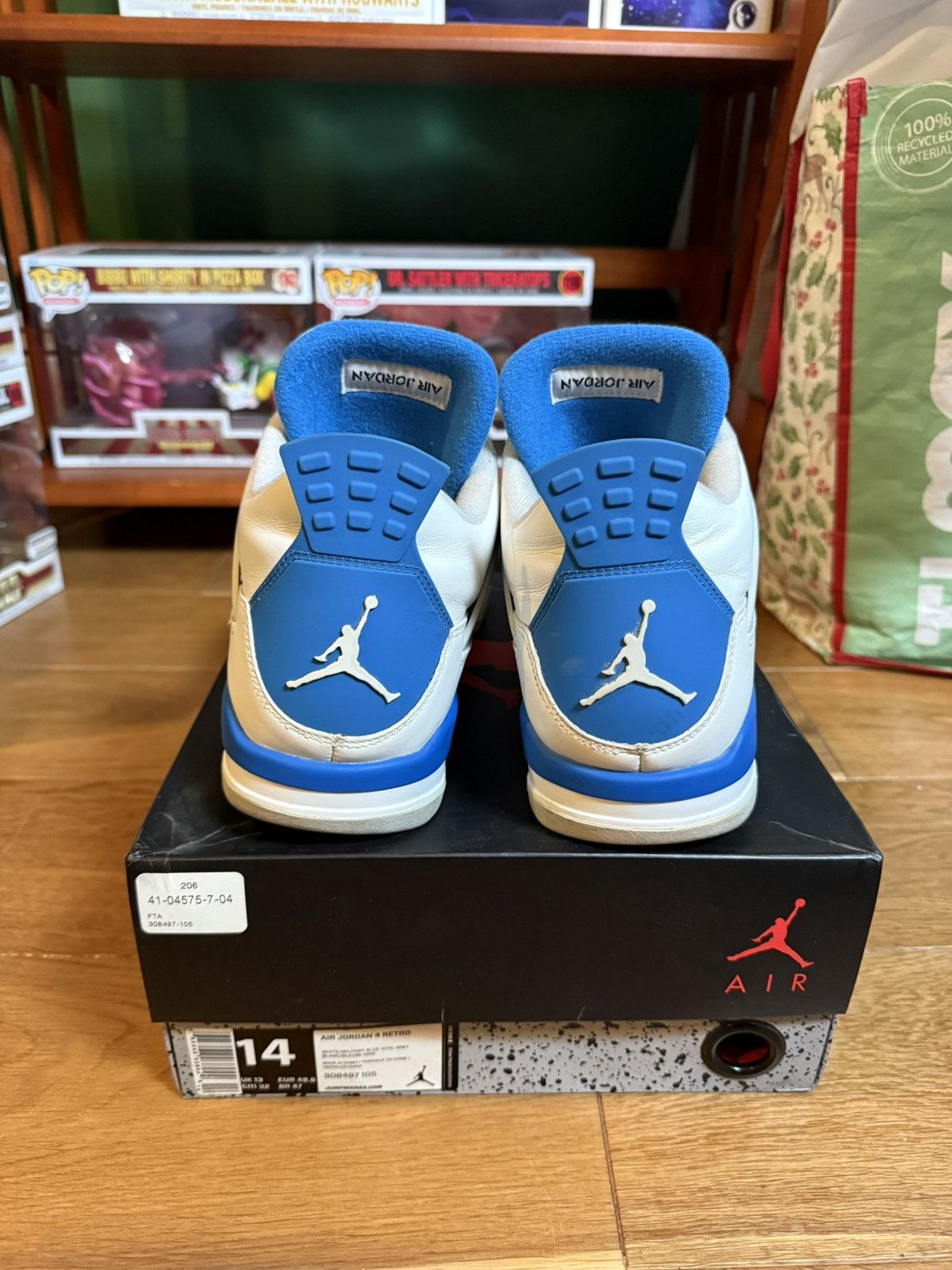 Jordan Brand Air Jordan 4 Military Blue 2012 Size US 14 / EU 47 - 6 Thumbnail