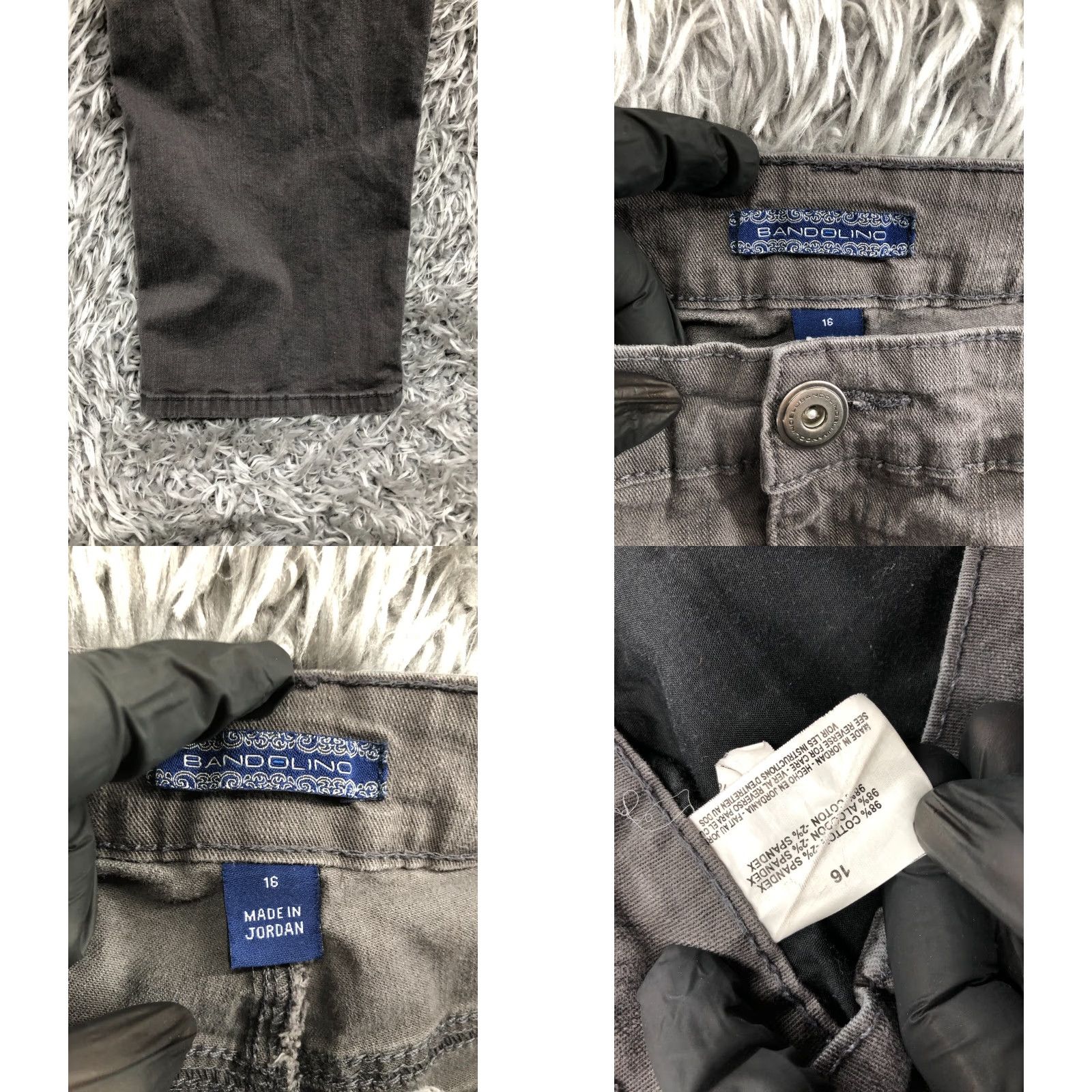 Vintage Bandolino Jeans Size 16 Womens Medium Wash Gray Straight 5-Pocket Denim Cotton Belt Loops Regular Inseam 31 in Mens? Womens? Size 38" / US 16 / IT 52 - 8 Thumbnail