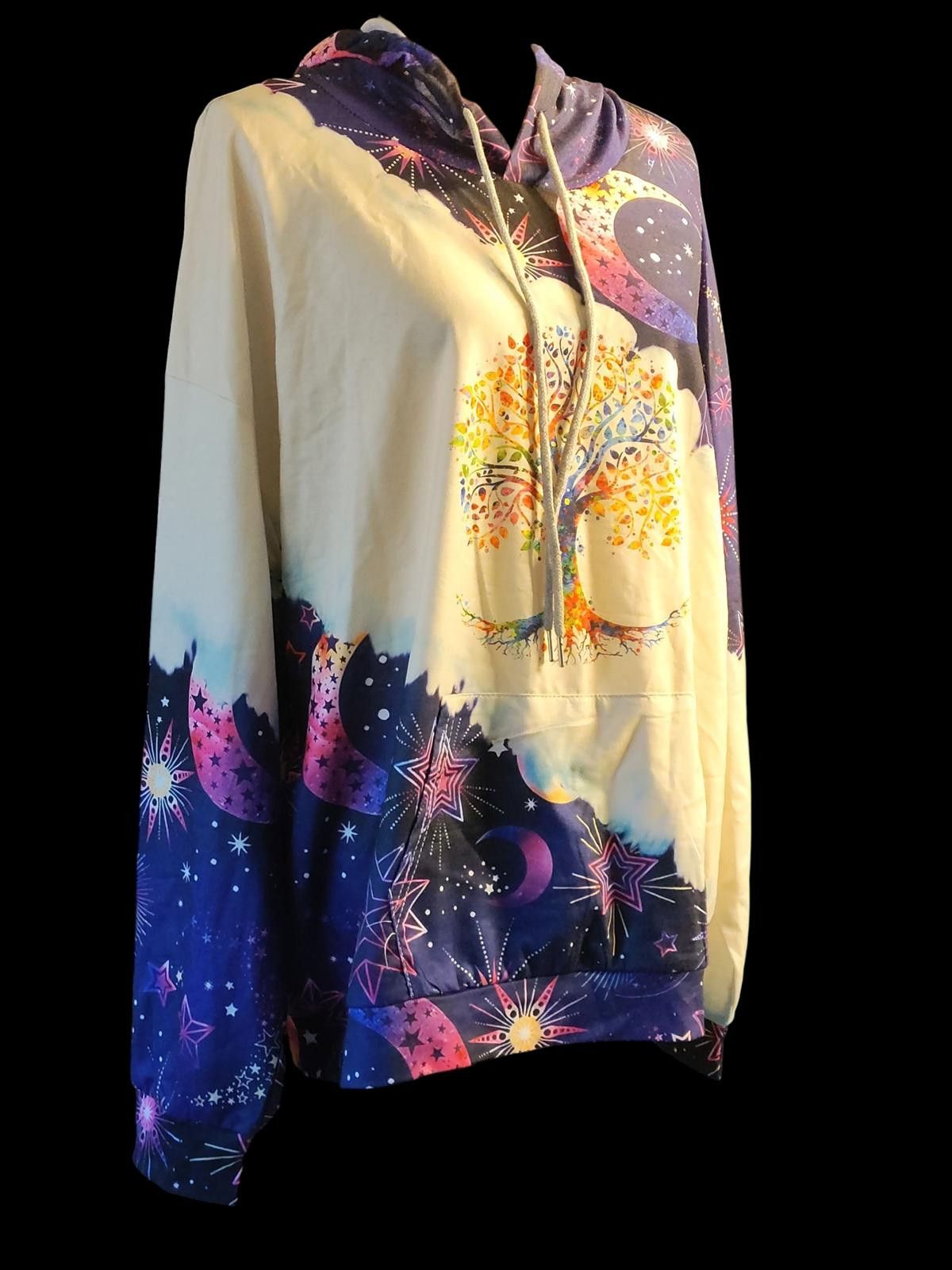 Unknown London Women's Colorful Tree and Moon Print Hoodie Size M / US 6-8 / IT 42-44 - 4 Thumbnail