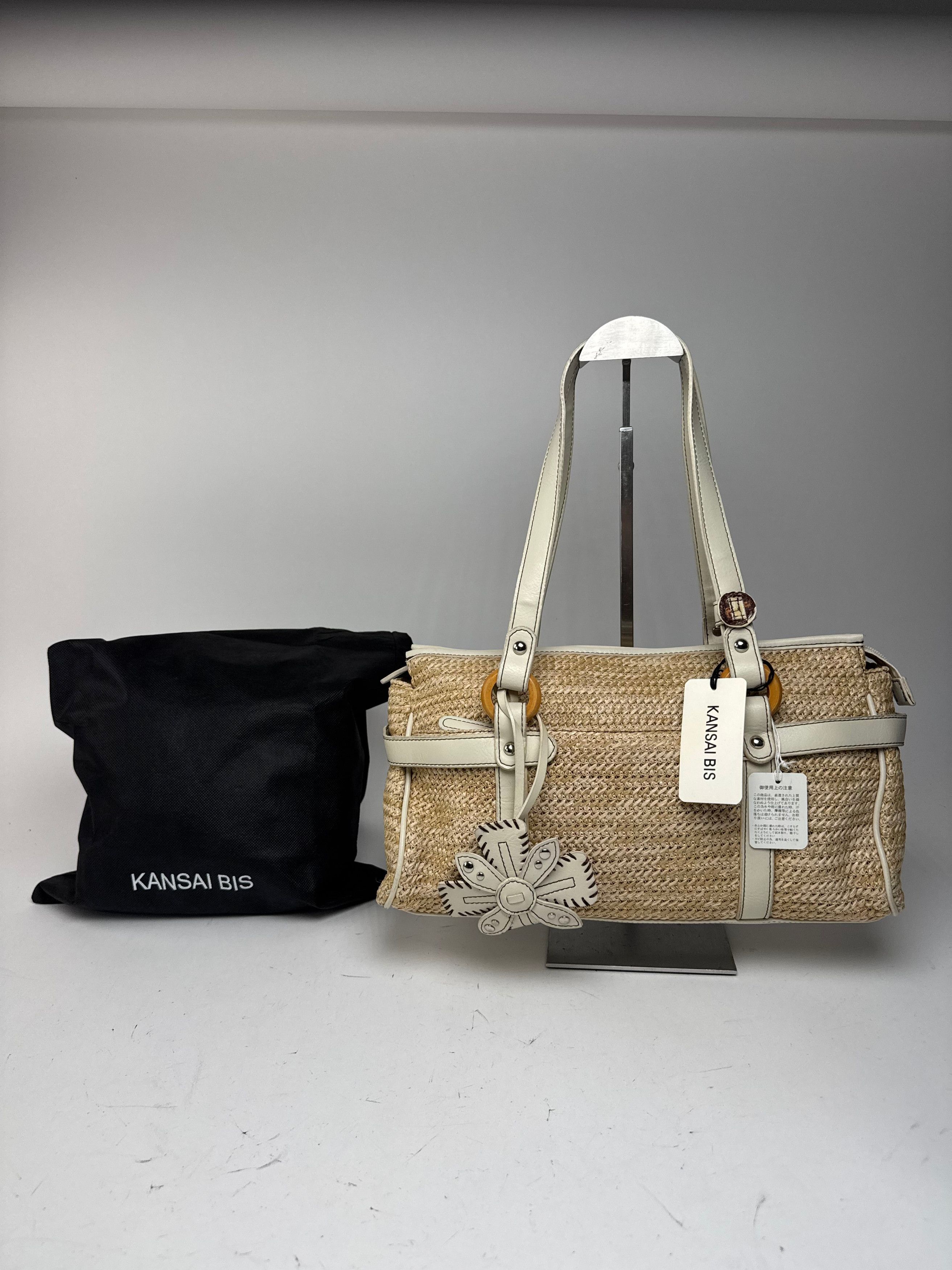 Kansai Yamamoto Vintage Handbag beige white Size ONE SIZE - 1 Thumbnail