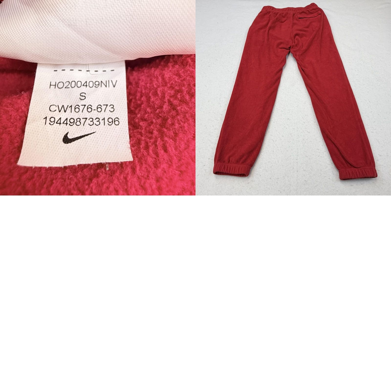 Nike Nike Sweatpants Mens Small Red Fleece Just Do It Jogger Pants CW1676-673 Size US 29 - 9 Thumbnail