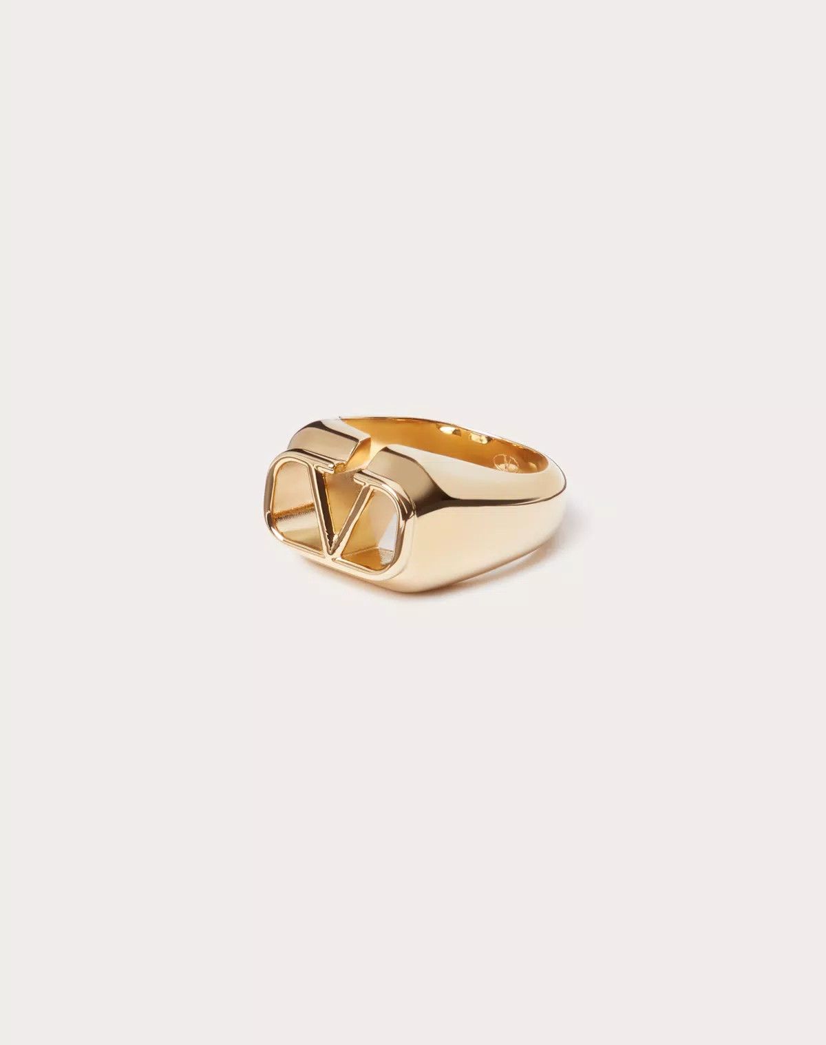 Valentino oc11z0625 Size: 19/Vlogo Signature Metal Ring in Golden Size ONE SIZE - 1 Thumbnail