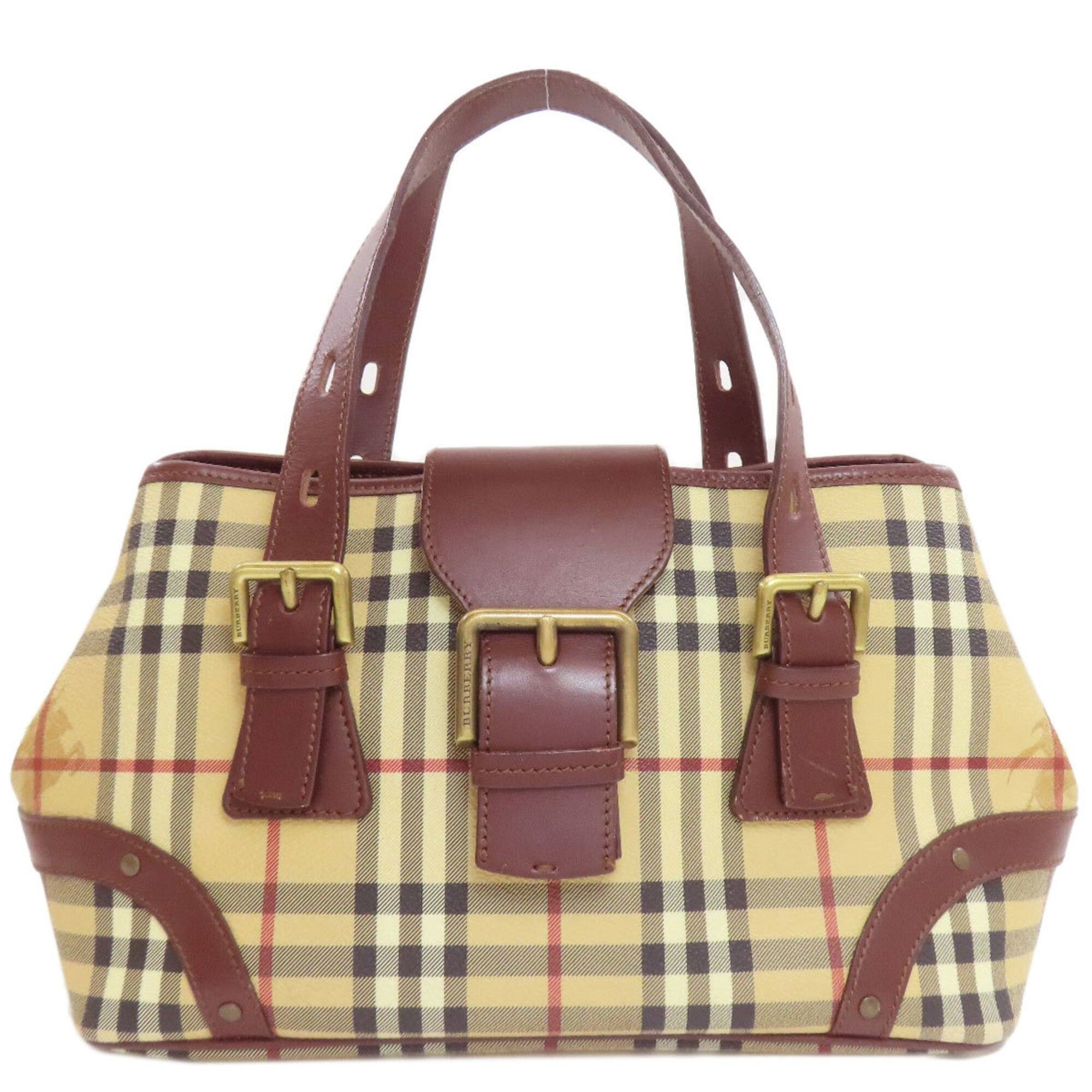 Burberry Burberry Check Handbag PVC/Leather Women's BURBERRY Size ONE SIZE - 1 Thumbnail