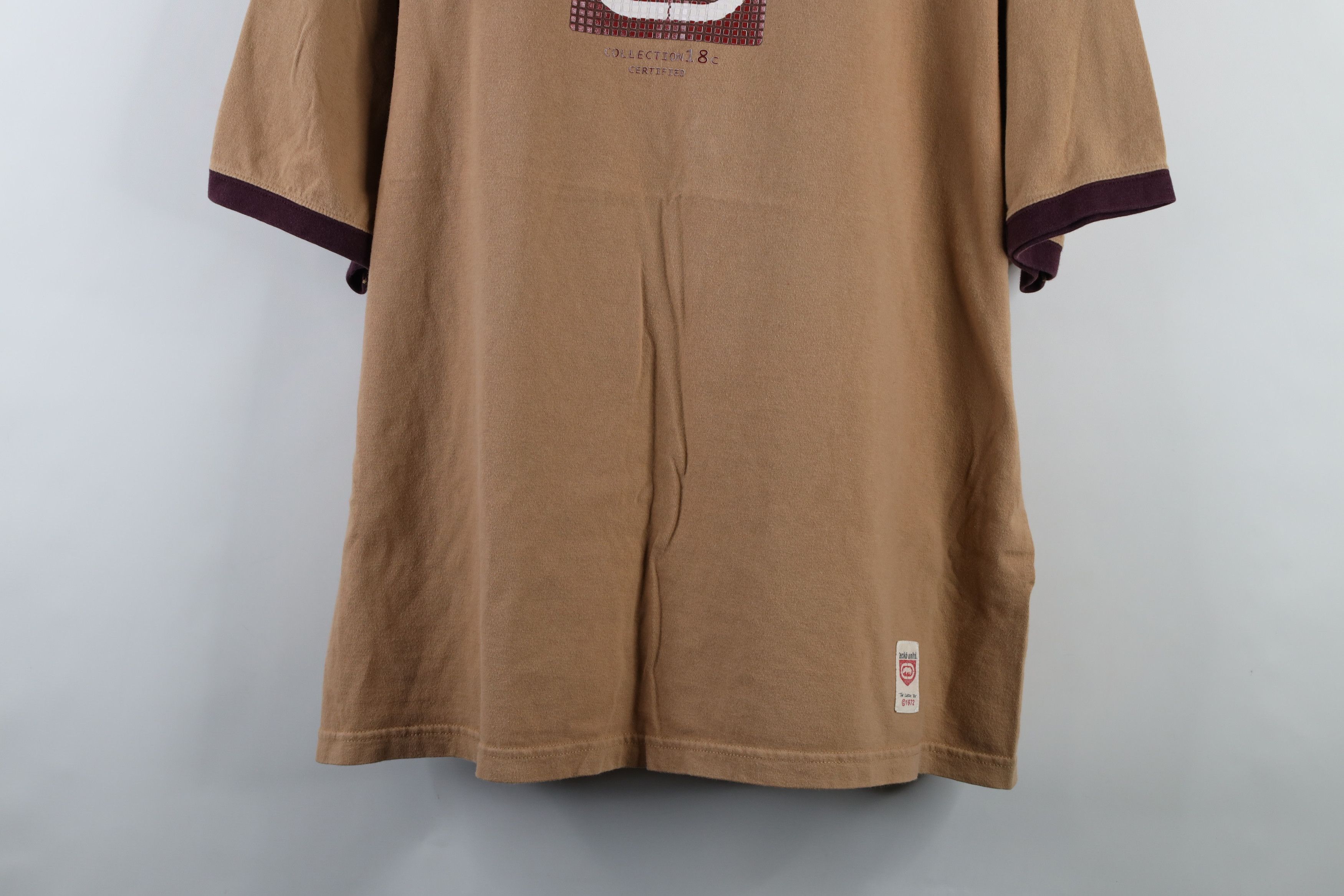 Ecko Unltd. × Vintage Vintage Ecko Out Box Logo Baggy Fit Ringer T-Shirt Beige Size US XL / EU 56 / 4 - 3 Thumbnail