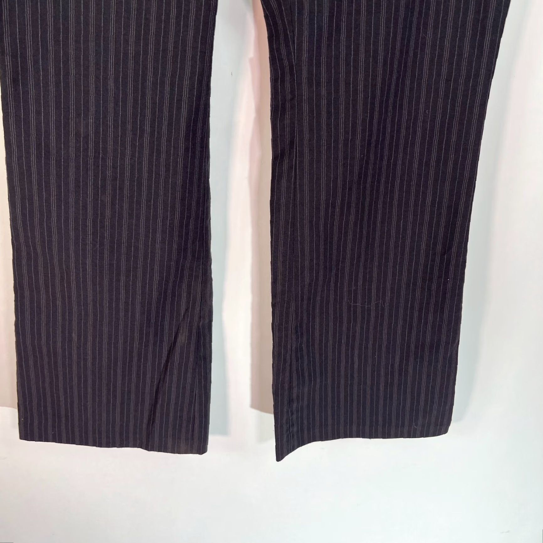 Mossimo Mossimo Striped Wide Leg Pants Womens Gray Flat Front 32X32 Size 32" / US 10 / IT 46 - 3 Thumbnail
