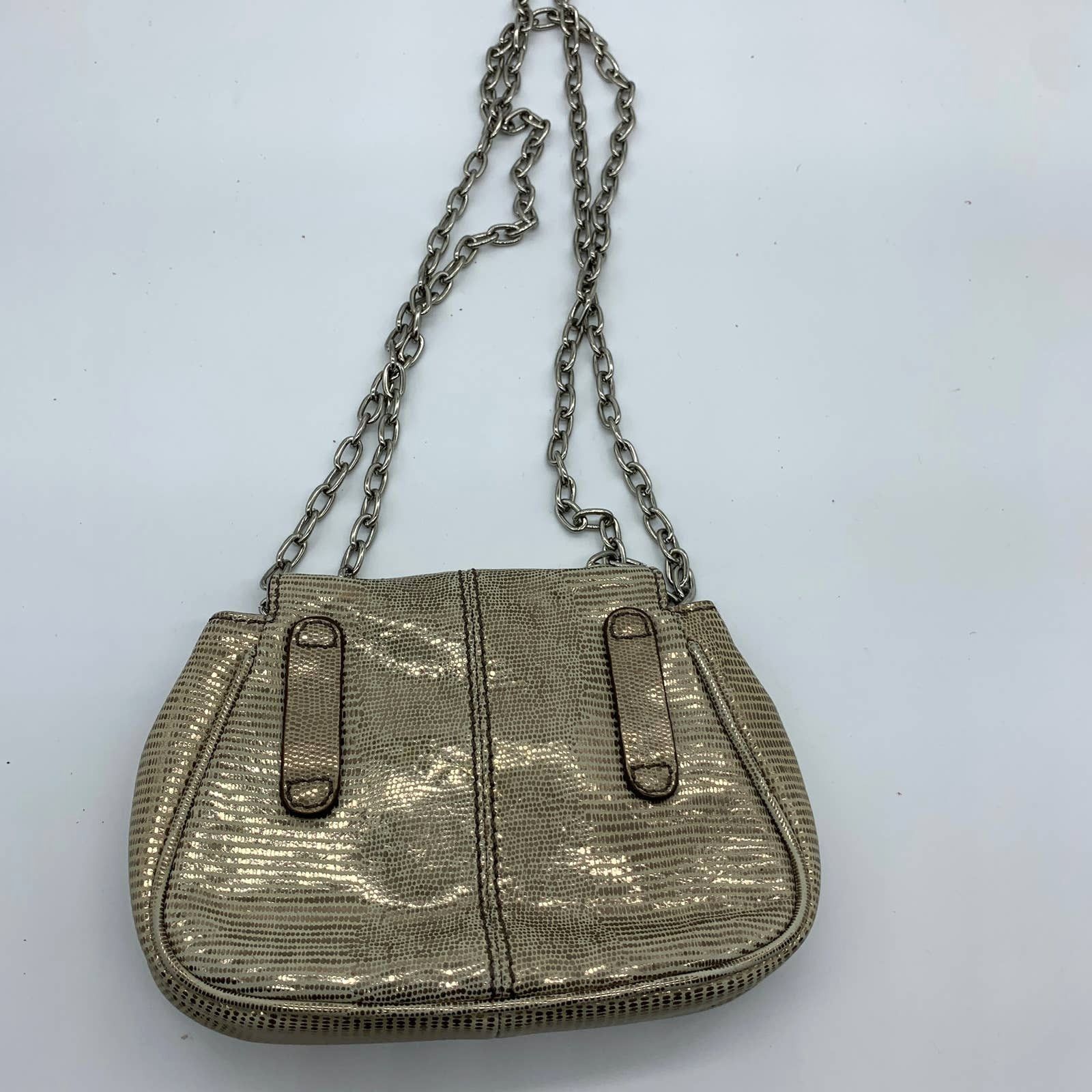 Banana Republic Banana Republic Crossbody Bag Chain Strap Gold Small Purse Size ONE SIZE - 2 Thumbnail