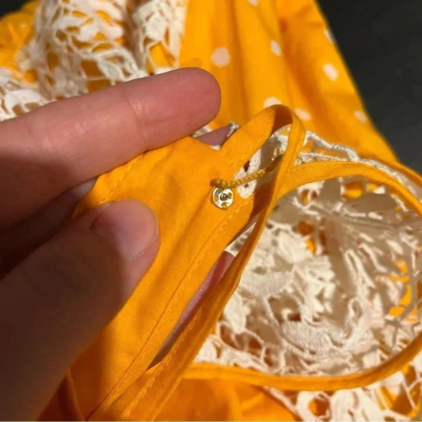 Anthropologie Moulinette Soeurs Anthropologie Yellow Polka Dot Dress Sz 4 Size S / US 4 / IT 40 - 11 Thumbnail