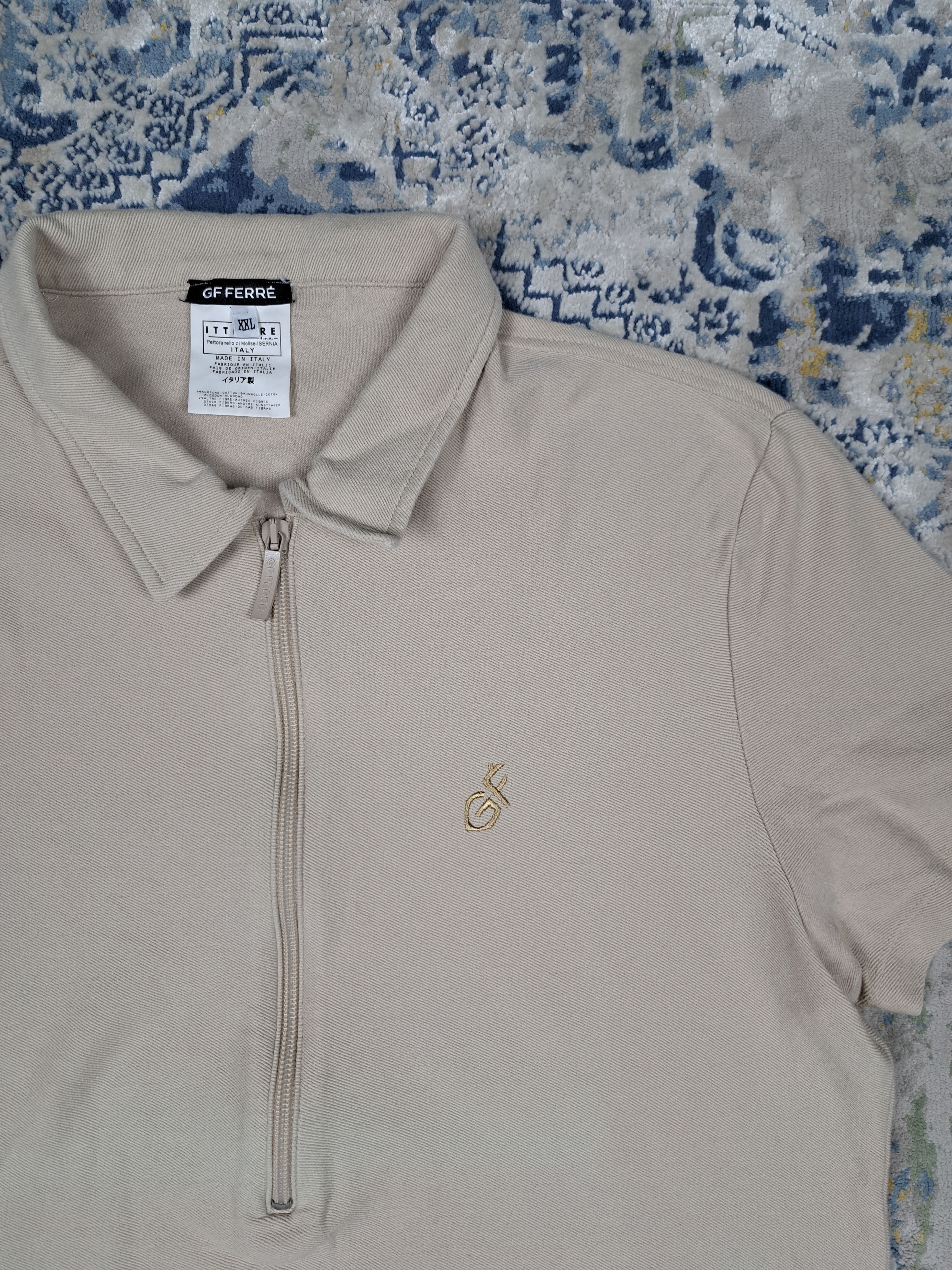 Gianfranco Ferre Ferre Half Zip Polo Shirt Luxury Designer Archive Old Money Size US L / EU 52-54 / 3 - 3 Thumbnail