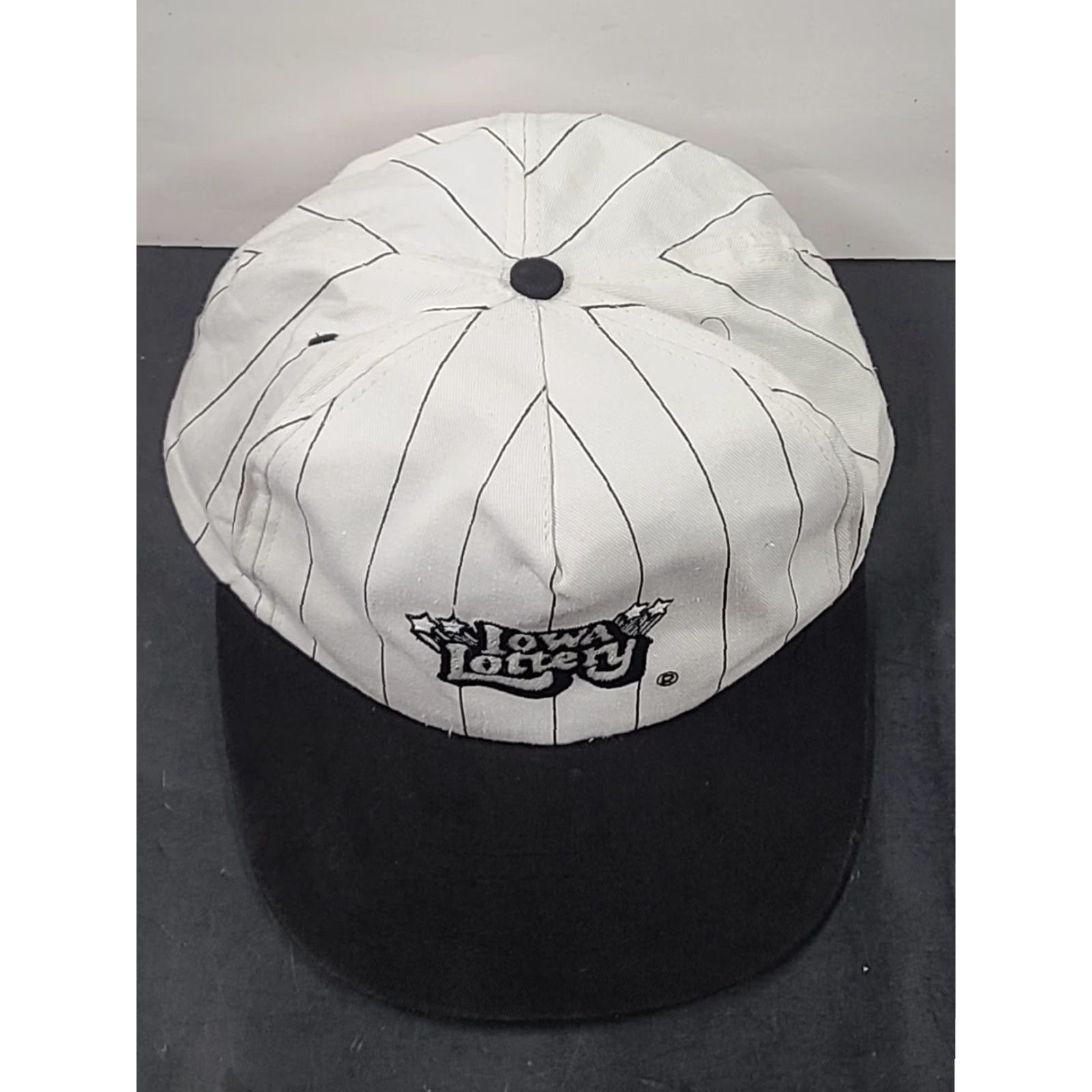 Vintage VINTAGE Mohrs Iowa Lottery Pinstripe Hat Cap Black White Size ONE SIZE - 3 Thumbnail
