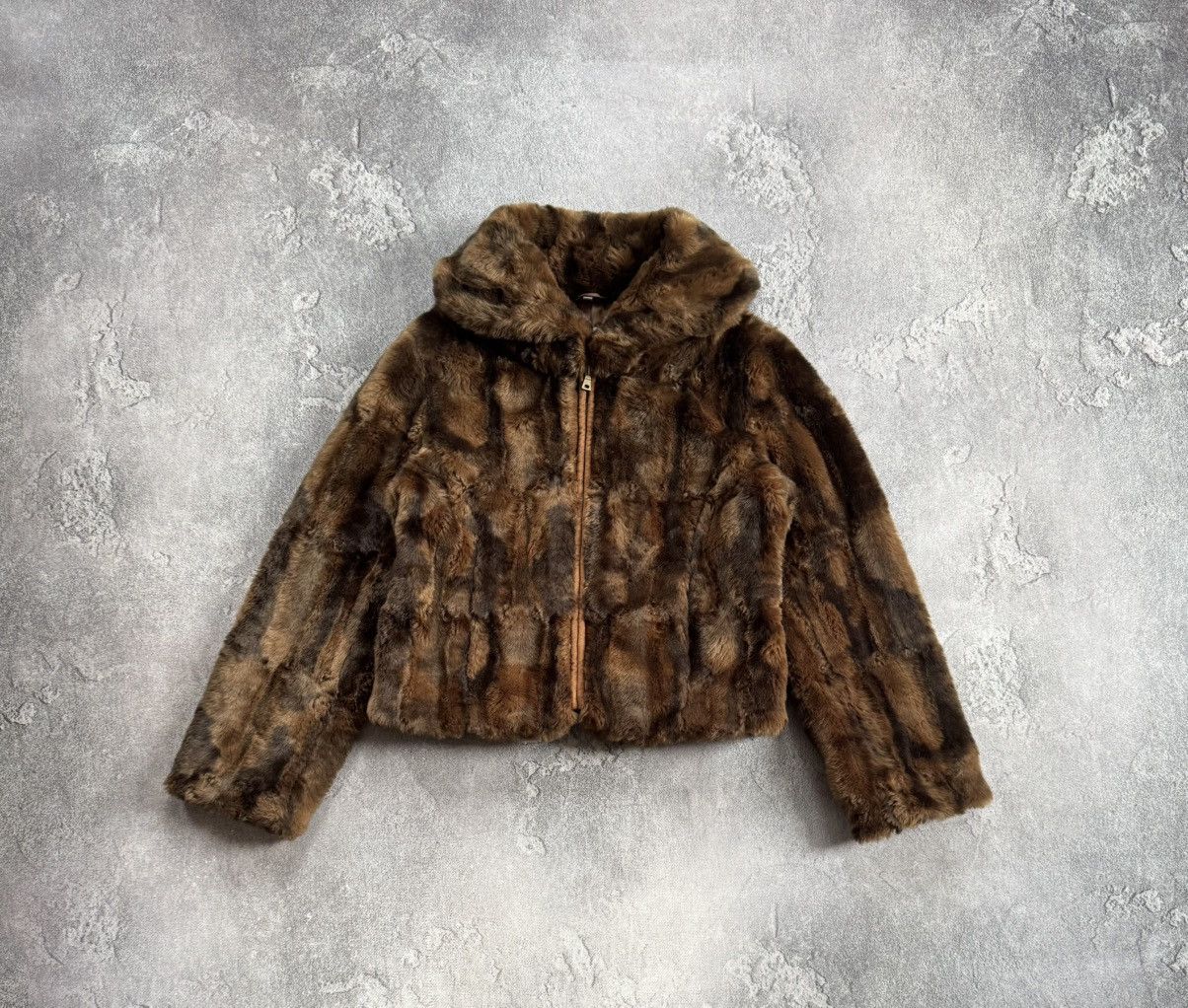 Hysteric Glamour CIBYLL 38/M retro vintage faux fur coat jacket Y2K L.G.B. Size M / US 6-8 / IT 42-44 - 11 Thumbnail