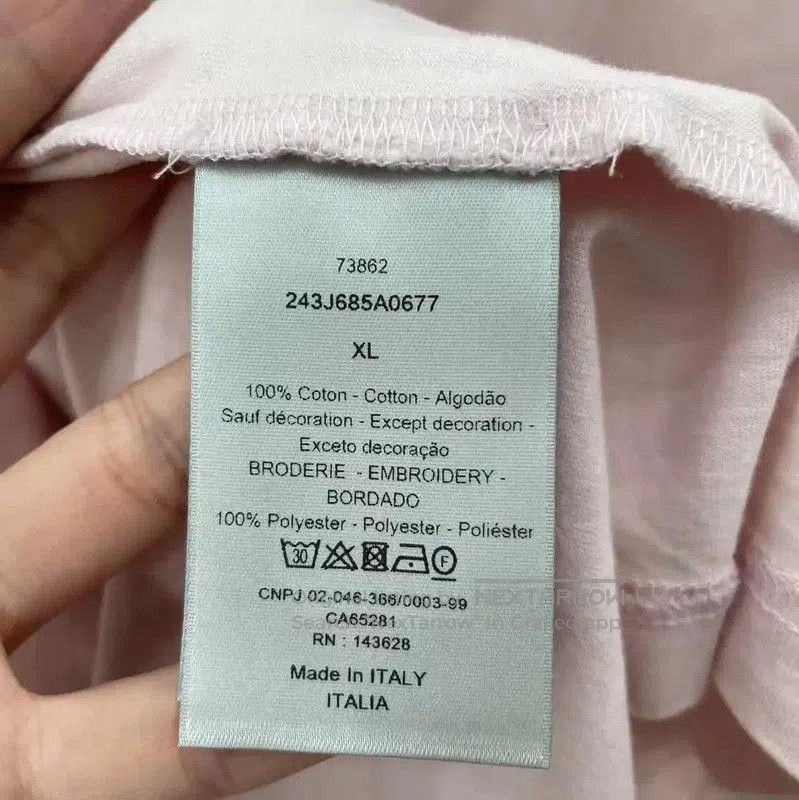 Dior Dior Pink Cotton Short Sleeve T-Shirt . Size US XL / EU 56 / 4 - 4 Thumbnail