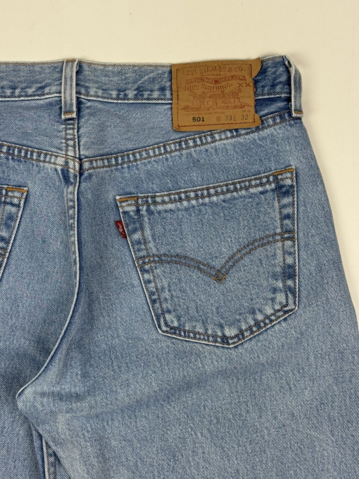 Levi's 1990’s Vintage Levi’s 501 Washed Denim Jeans Pants Size US 33 - 17 Thumbnail