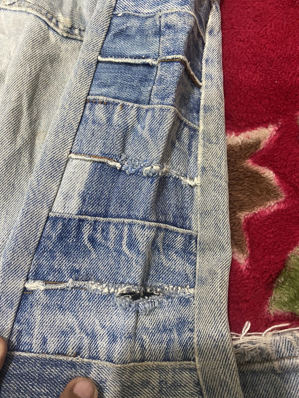 Levi's × Vintage Vintage 80s Levis Reconstruction Remake Flare Denim Wide Size US 28 / EU 44 - 18 Thumbnail