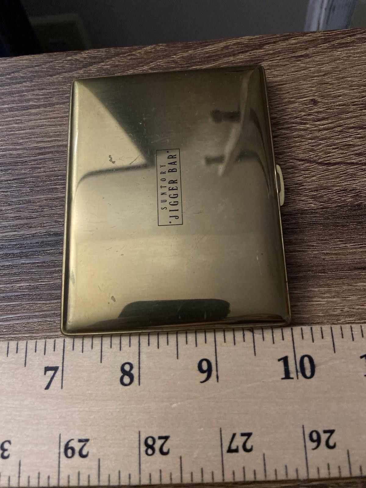 Vintage Suntory Whiskey Vintage Jigger Bar Brass Cigarette Card Case Size ONE SIZE - 5 Thumbnail