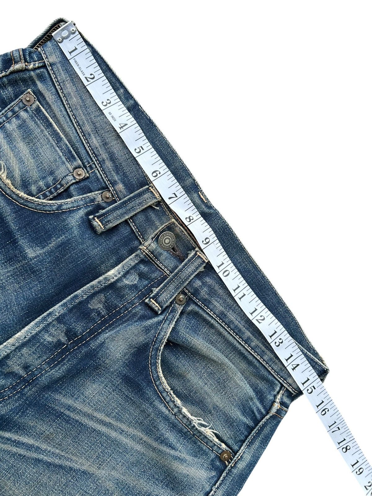 Kapital Vintage Levis Big E Selvedge Distressed Denim Jeans Size US 30 / EU 46 - 17 Thumbnail