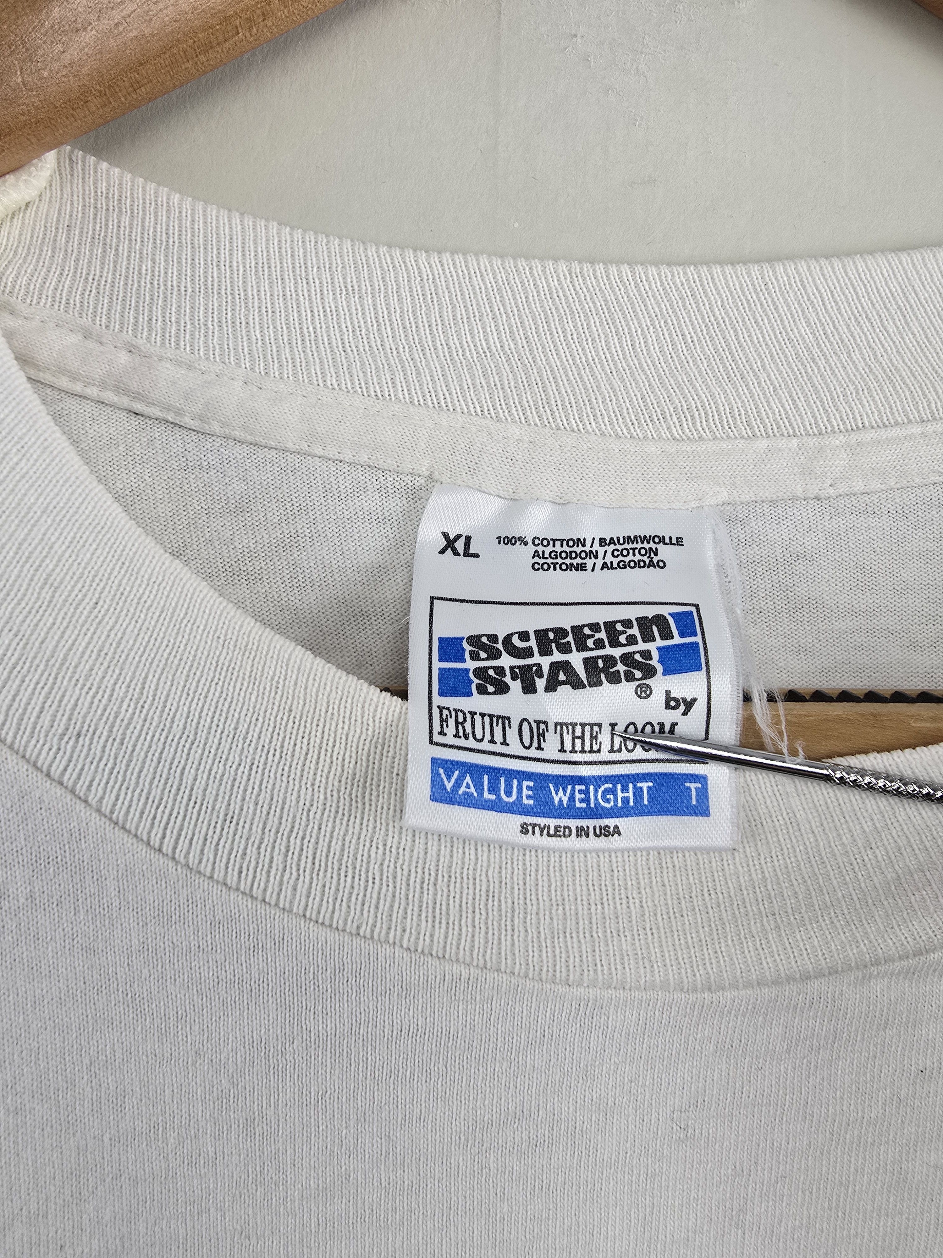 Vintage 90s Woody Allen Movie Tee XL 23.5" 28" Size US XL / EU 56 / 4 - 5 Thumbnail