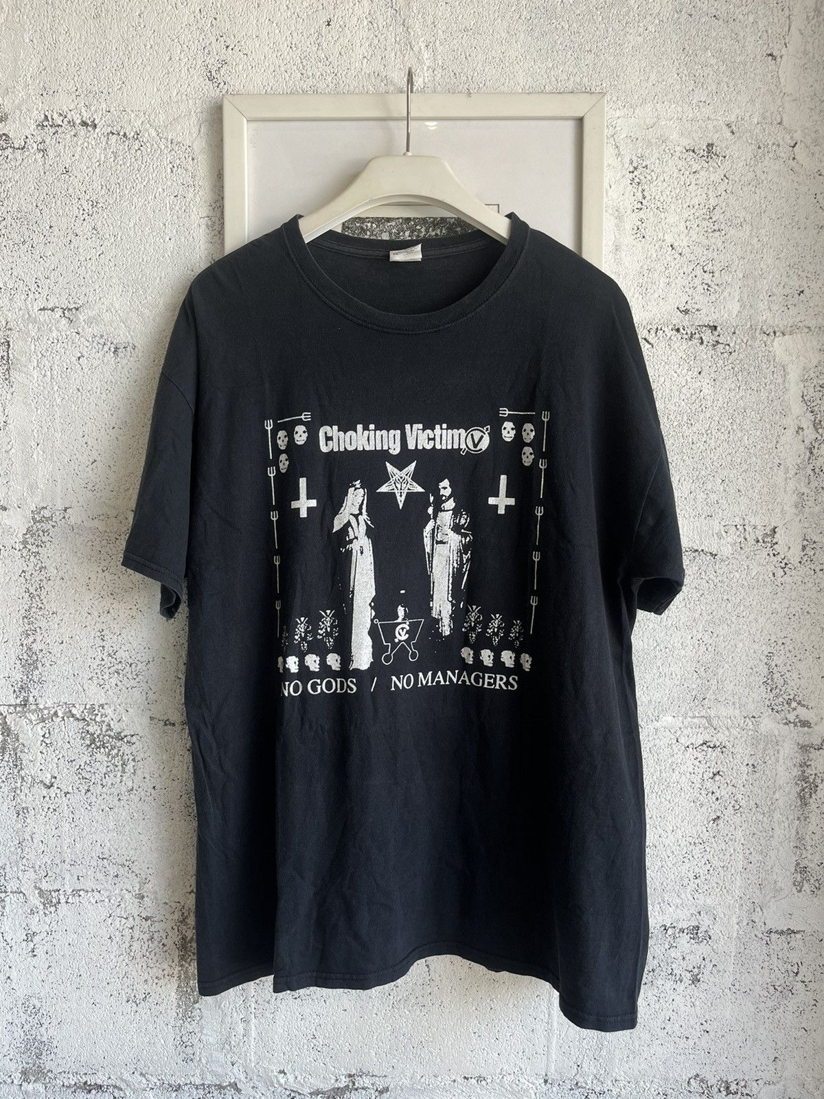 Band Tees choking Victim No Gods / No Managers 00’s T-shirt Size US XL / EU 56 / 4 - 2 Thumbnail